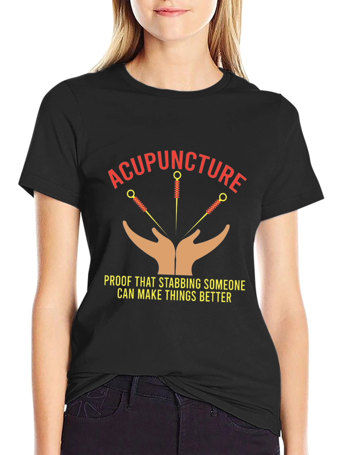 Acupuncture T-Shirt - Stabbing Makes Things Better