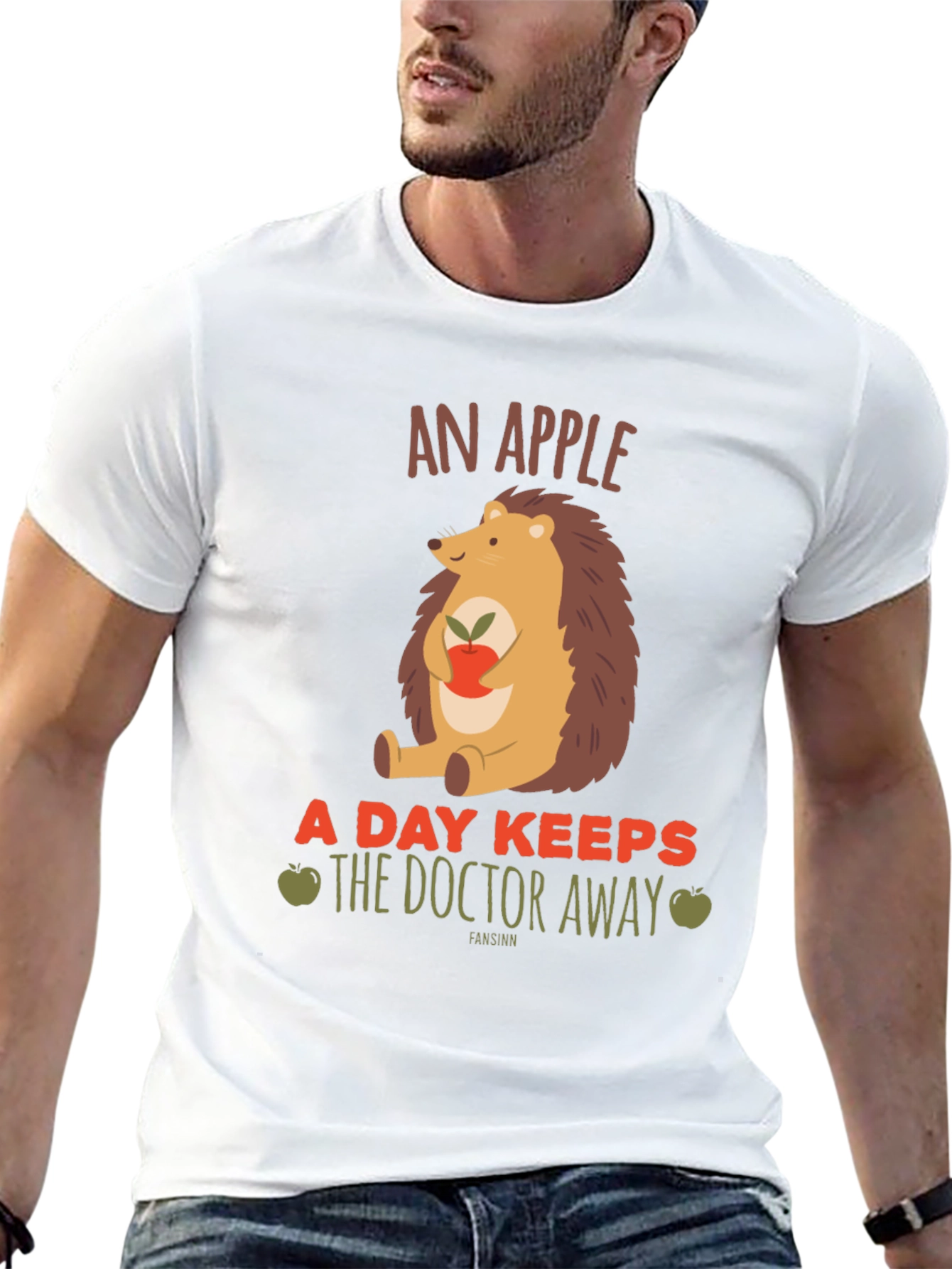 An Apple a Day T-Shirt: Hedgehog Graphic Tee
