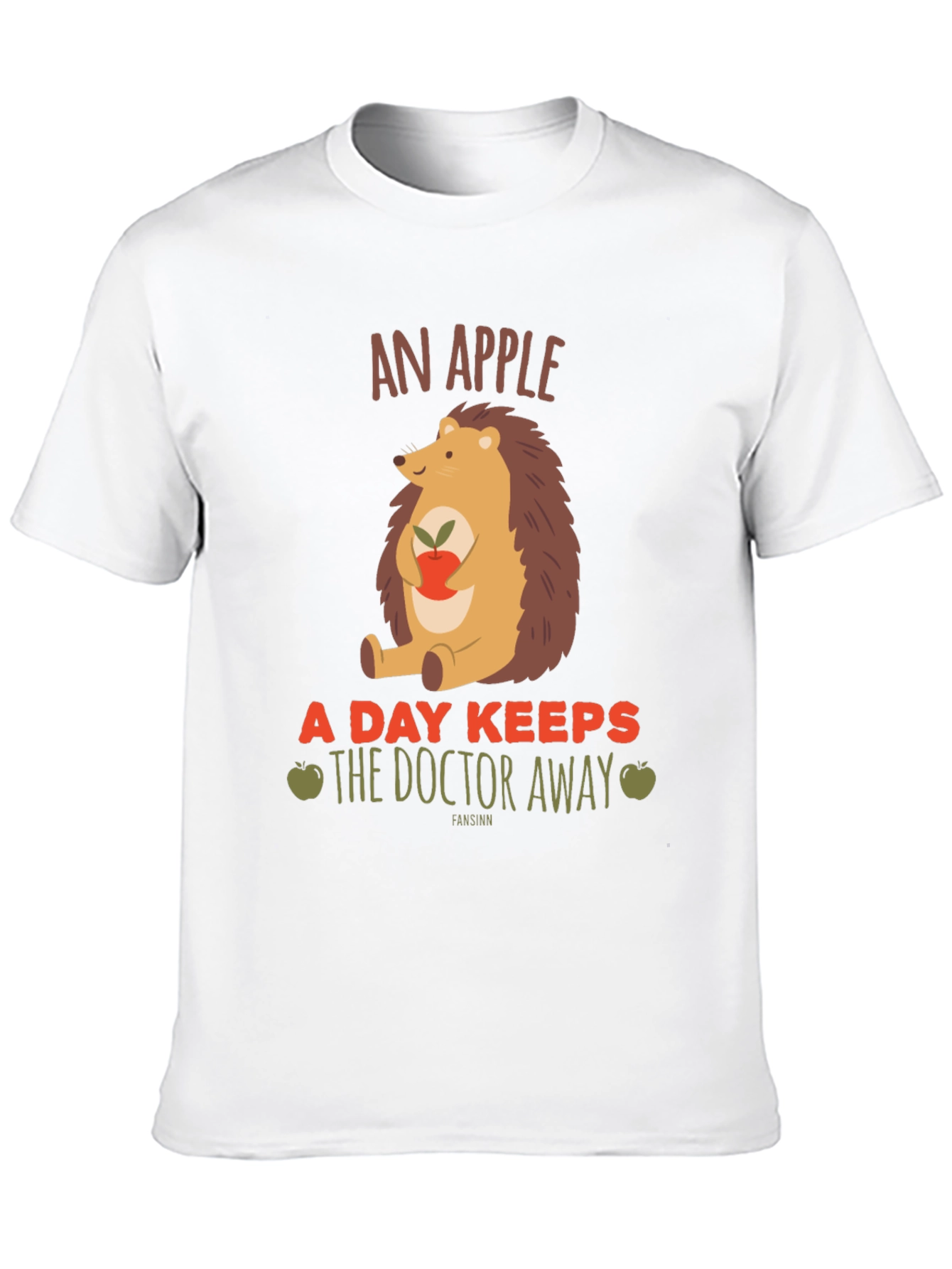 An Apple a Day T-Shirt: Hedgehog Graphic Tee