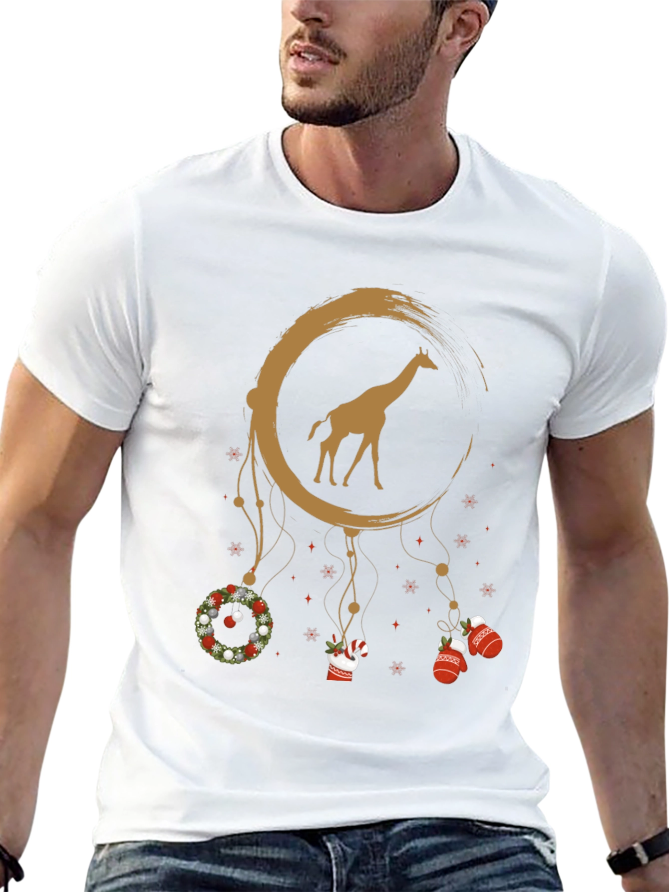 Giraffe Dreamcatcher Christmas T-Shirt