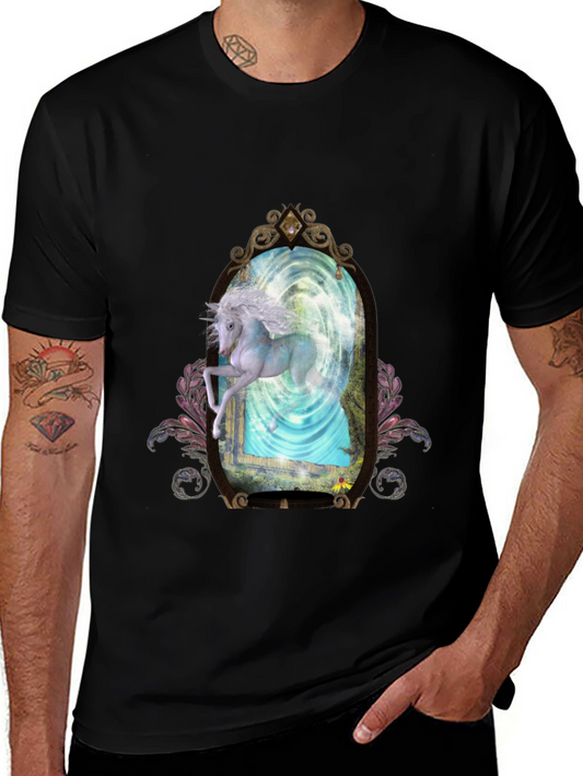 Unicorn Portal T-Shirt - Magical Design