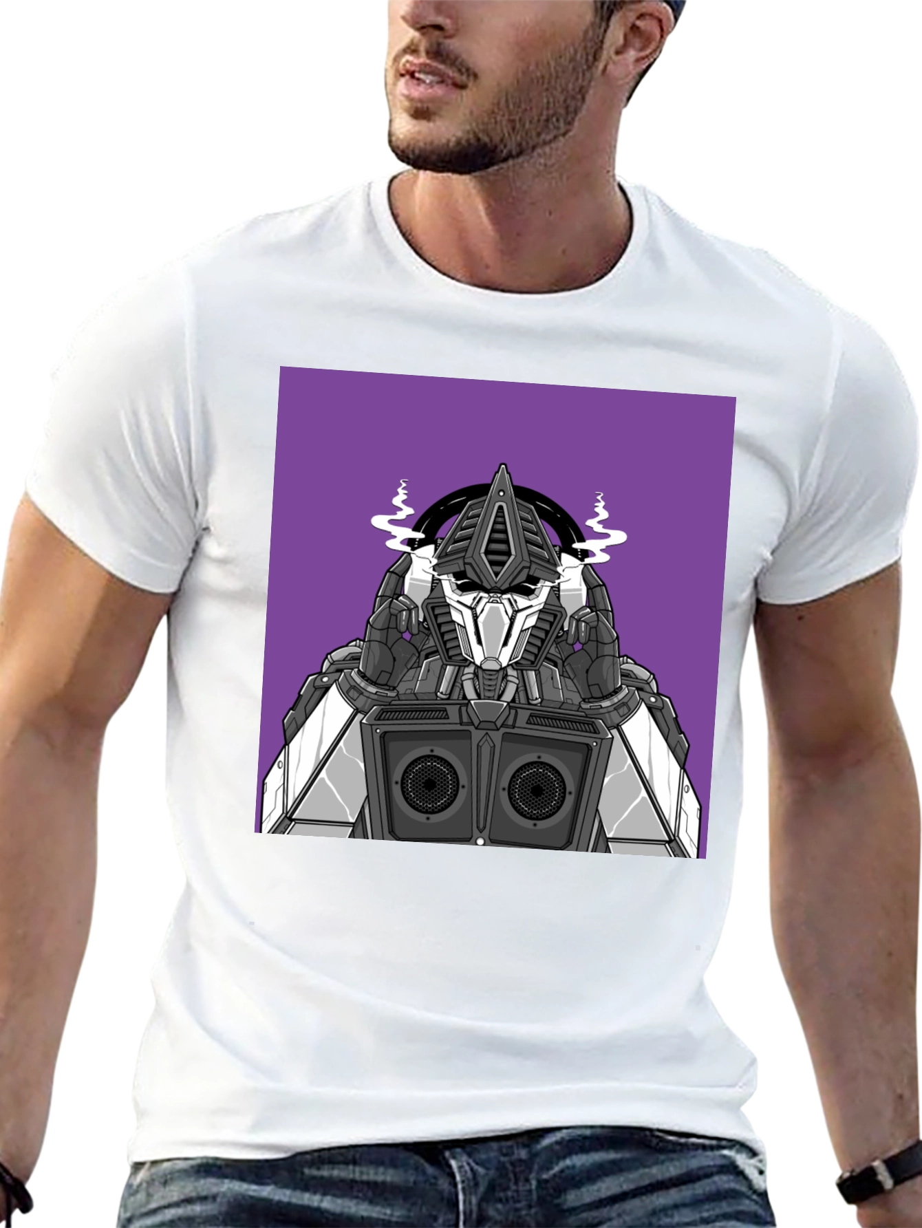 Robot DJ Graphic Tee - Cool & Unique Design