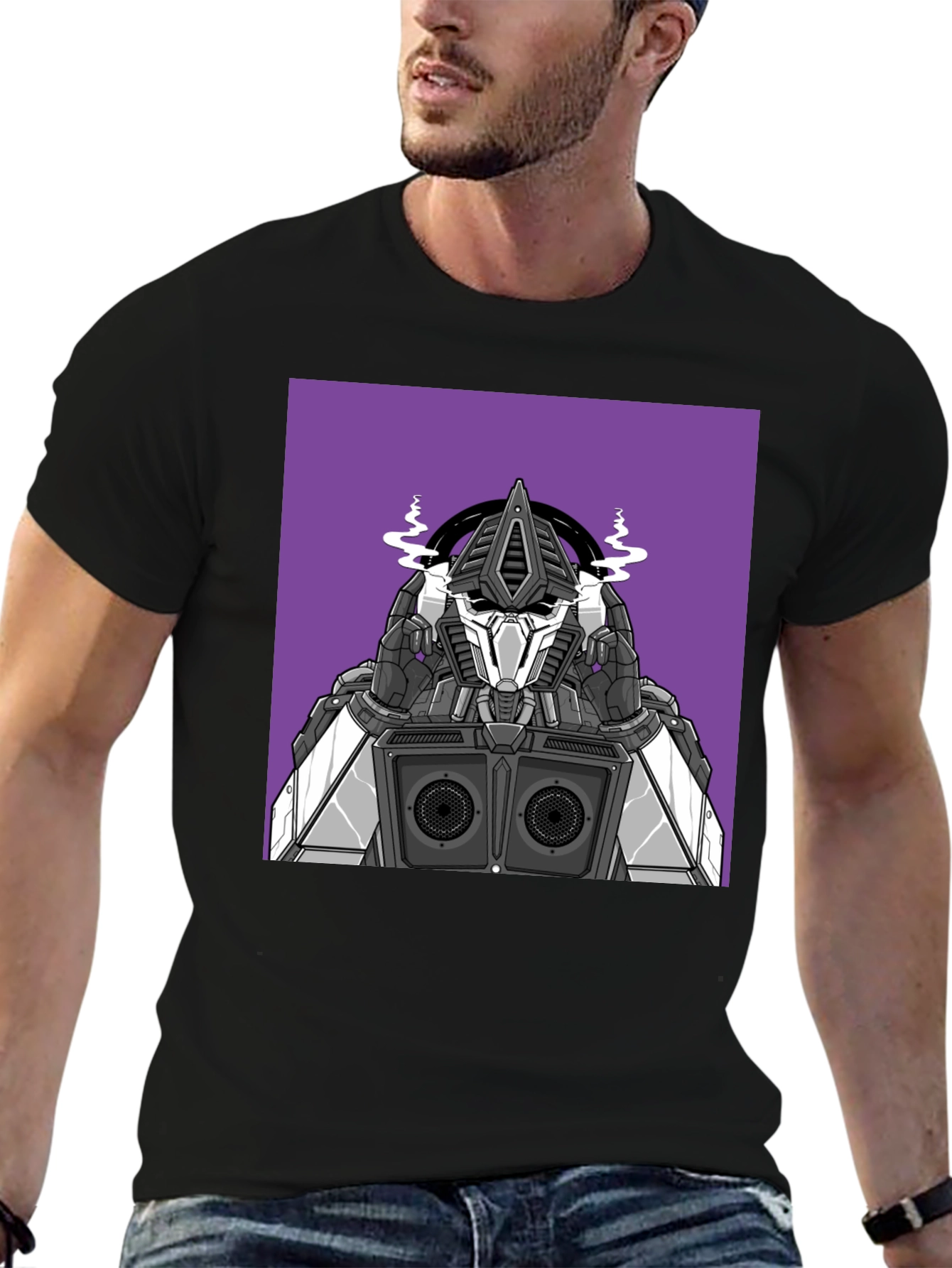 Robot DJ Graphic Tee - Cool & Unique Design