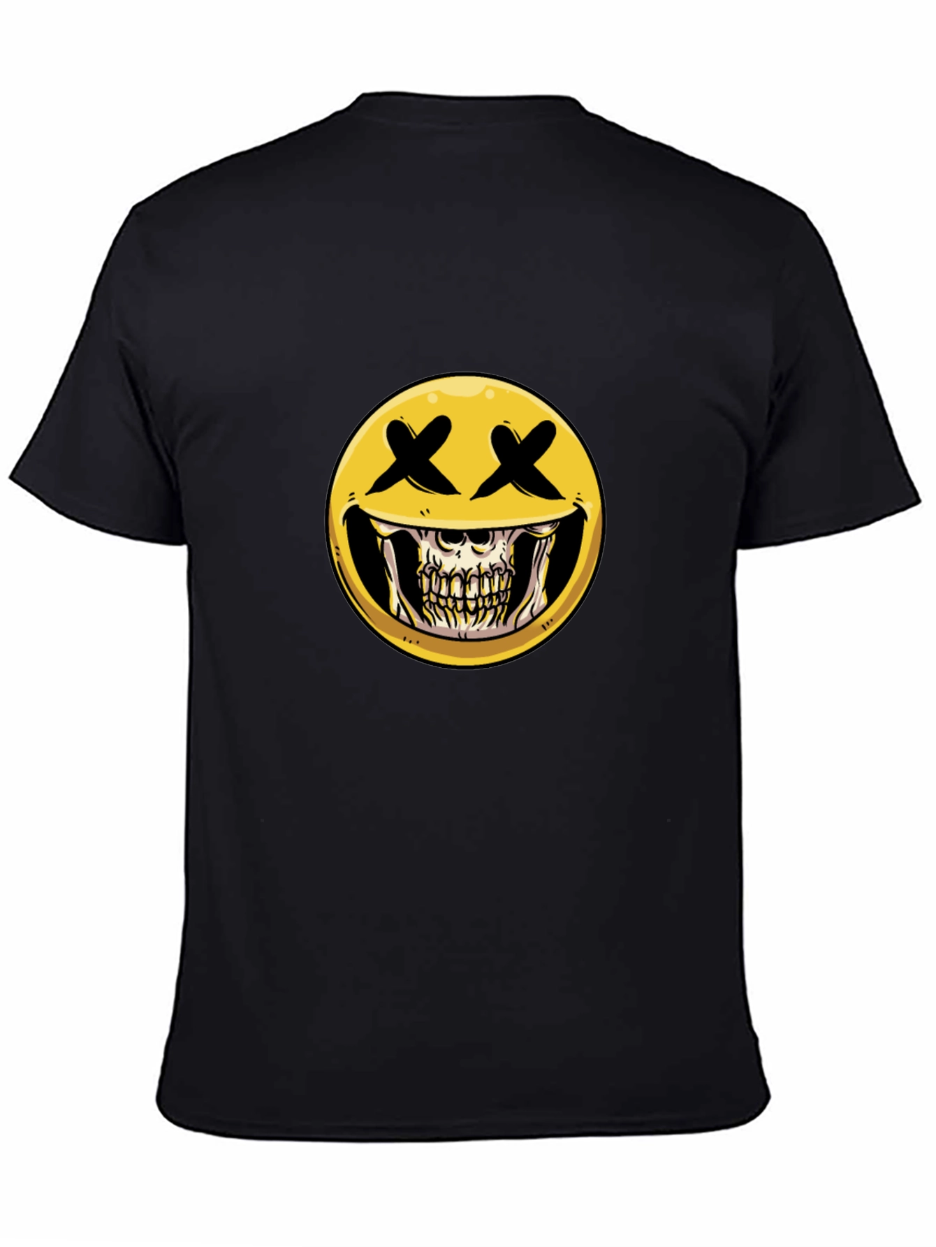 Skull Emoji Graphic Print T-Shirt