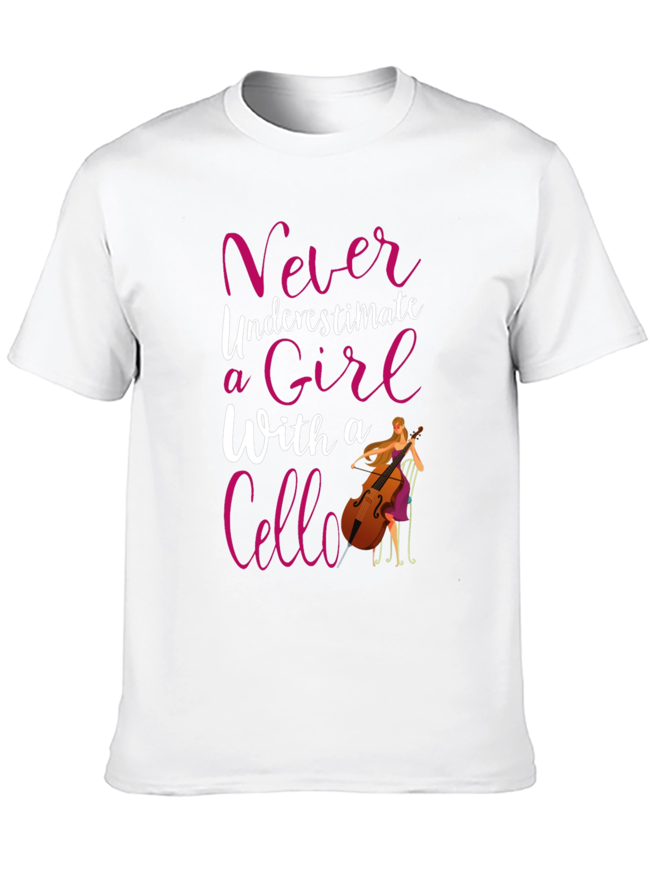 Never Underestimate a Girl Cello T-Shirt