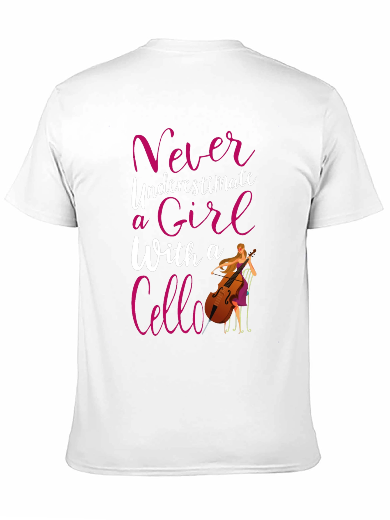 Never Underestimate a Girl Cello T-Shirt