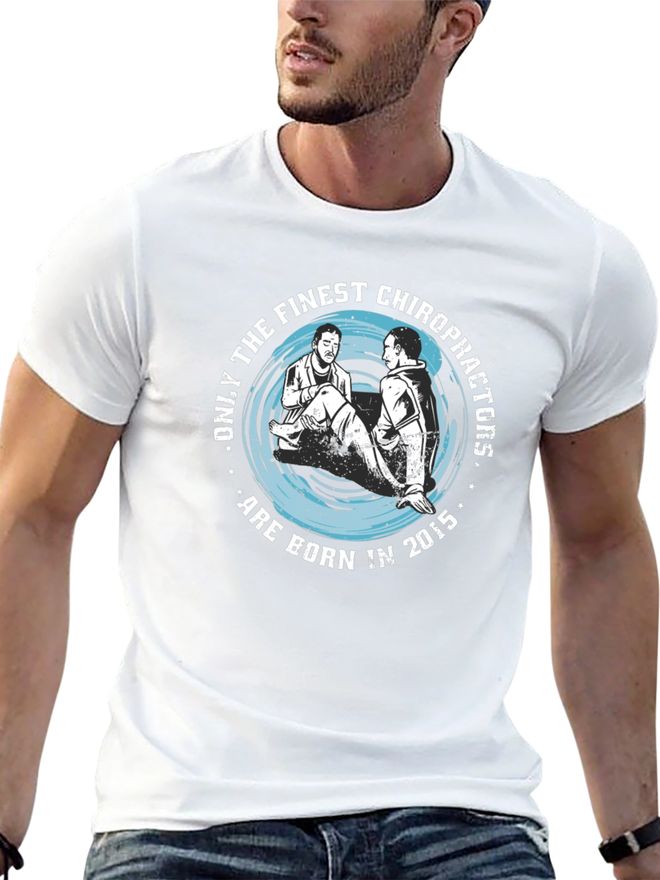 Chiropractor Born in 2015 Black Graphic T-Shirt