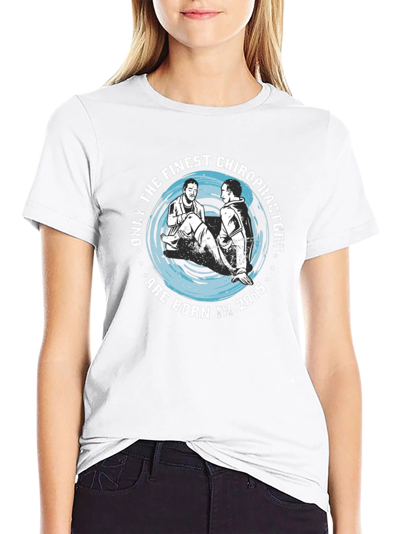 Chiropractor Born in 2015 Black Graphic T-Shirt