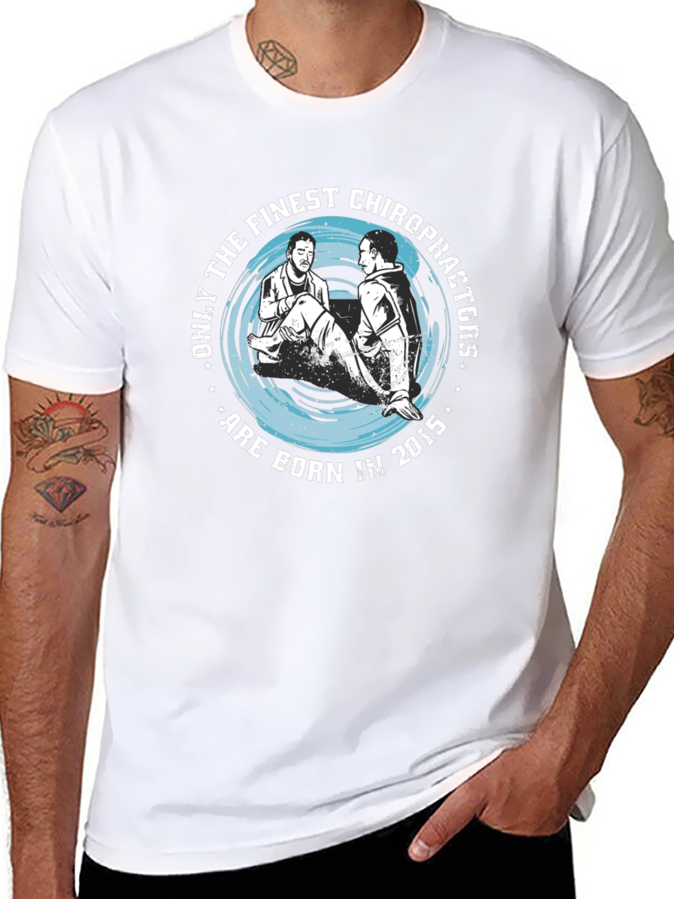 Chiropractor Born in 2015 Black Graphic T-Shirt