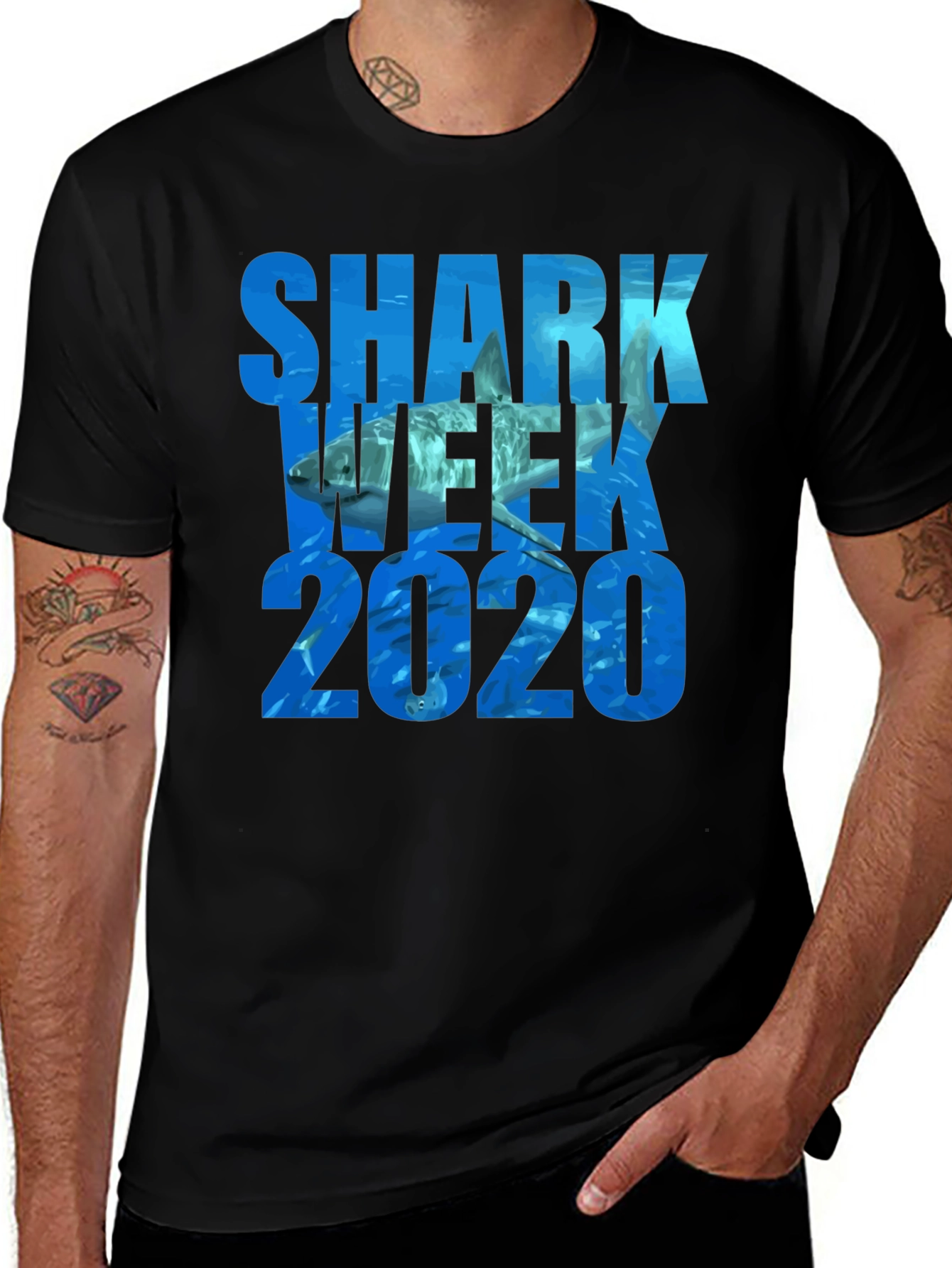 Shark Week 2020 Graphic T-Shirt - Black