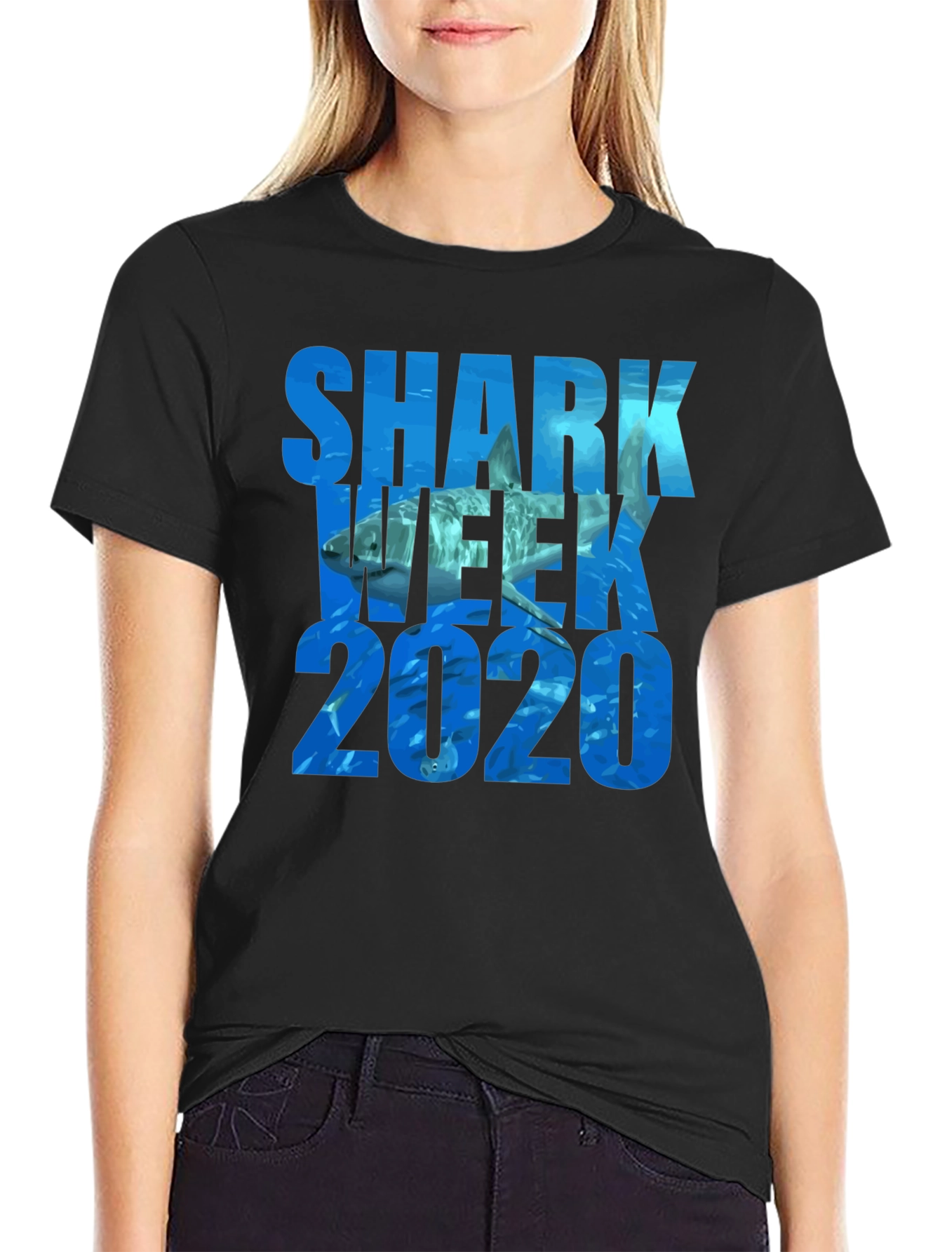 Shark Week 2020 Graphic T-Shirt - Black