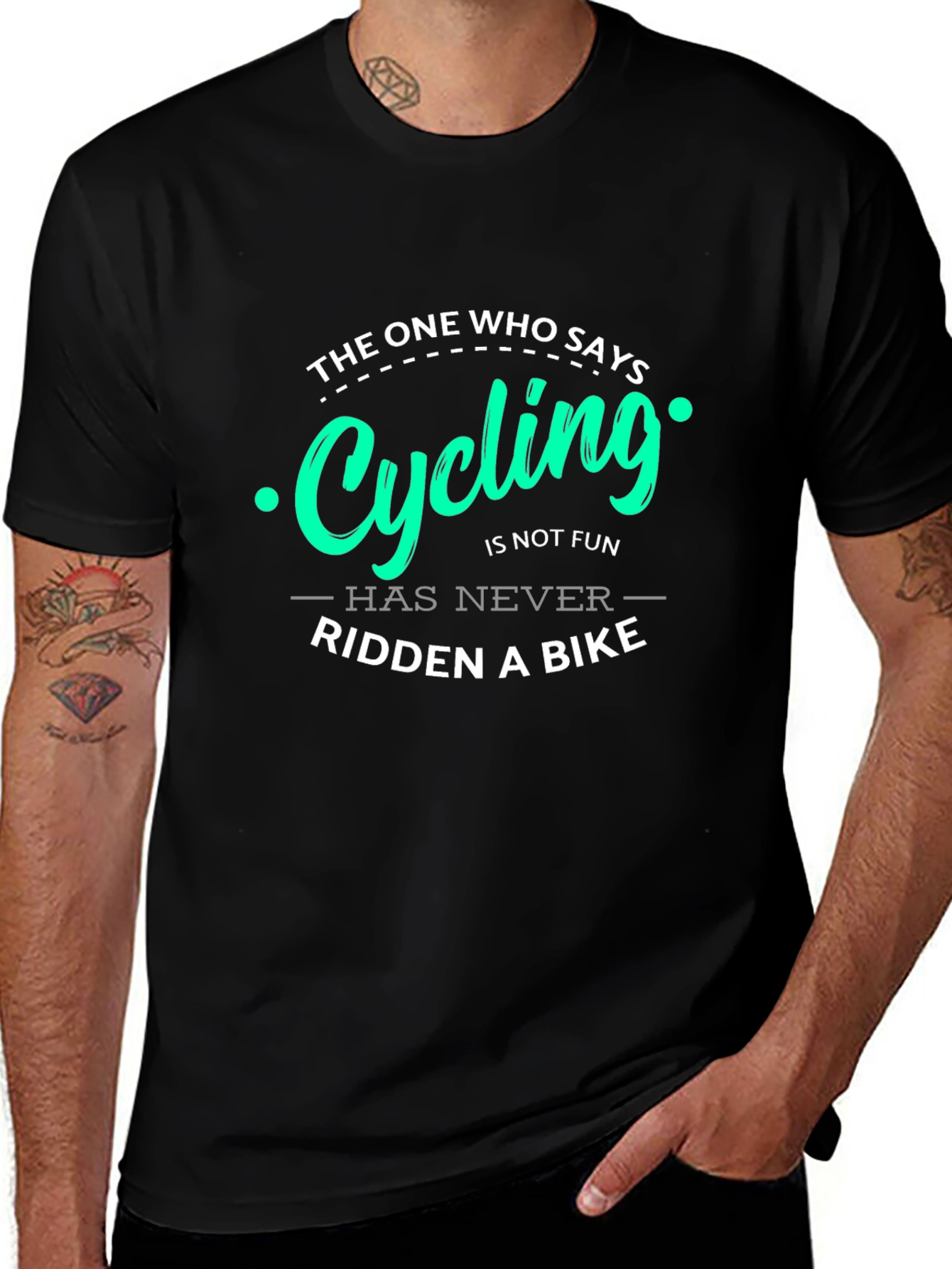 Cycling Fun T-Shirt: Never Ridden a Bike