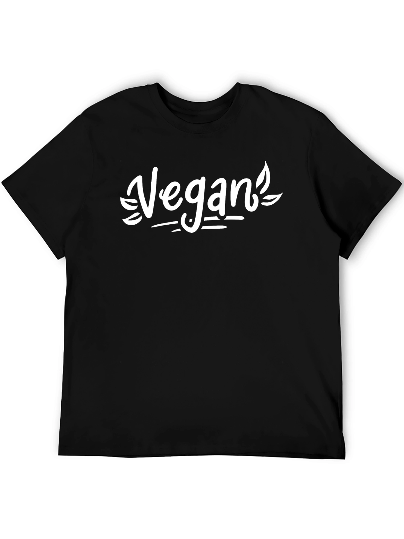 Vegan Graphic Tee - Black Cotton Shirt