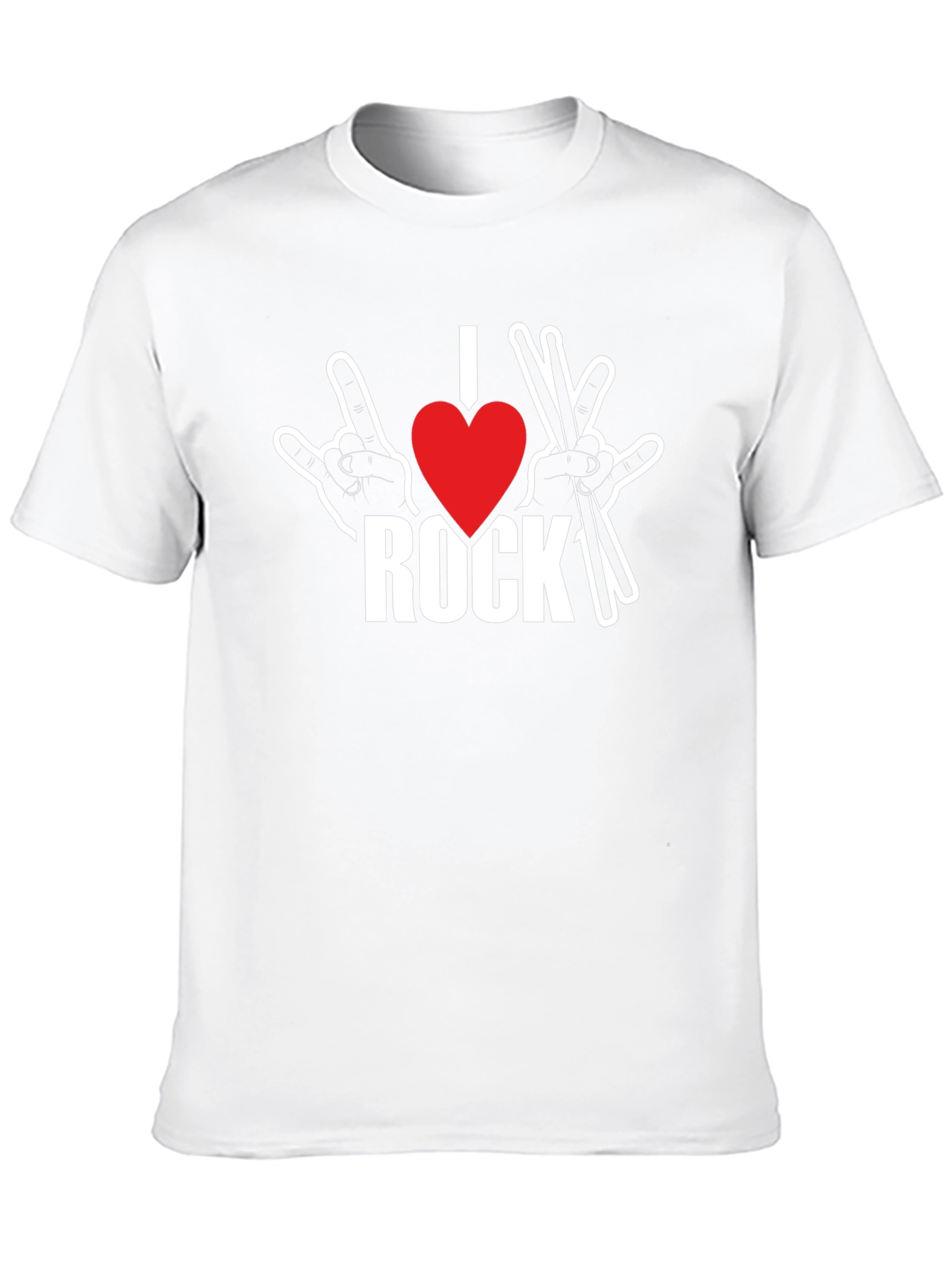 I Heart Rock Music T-Shirt Black