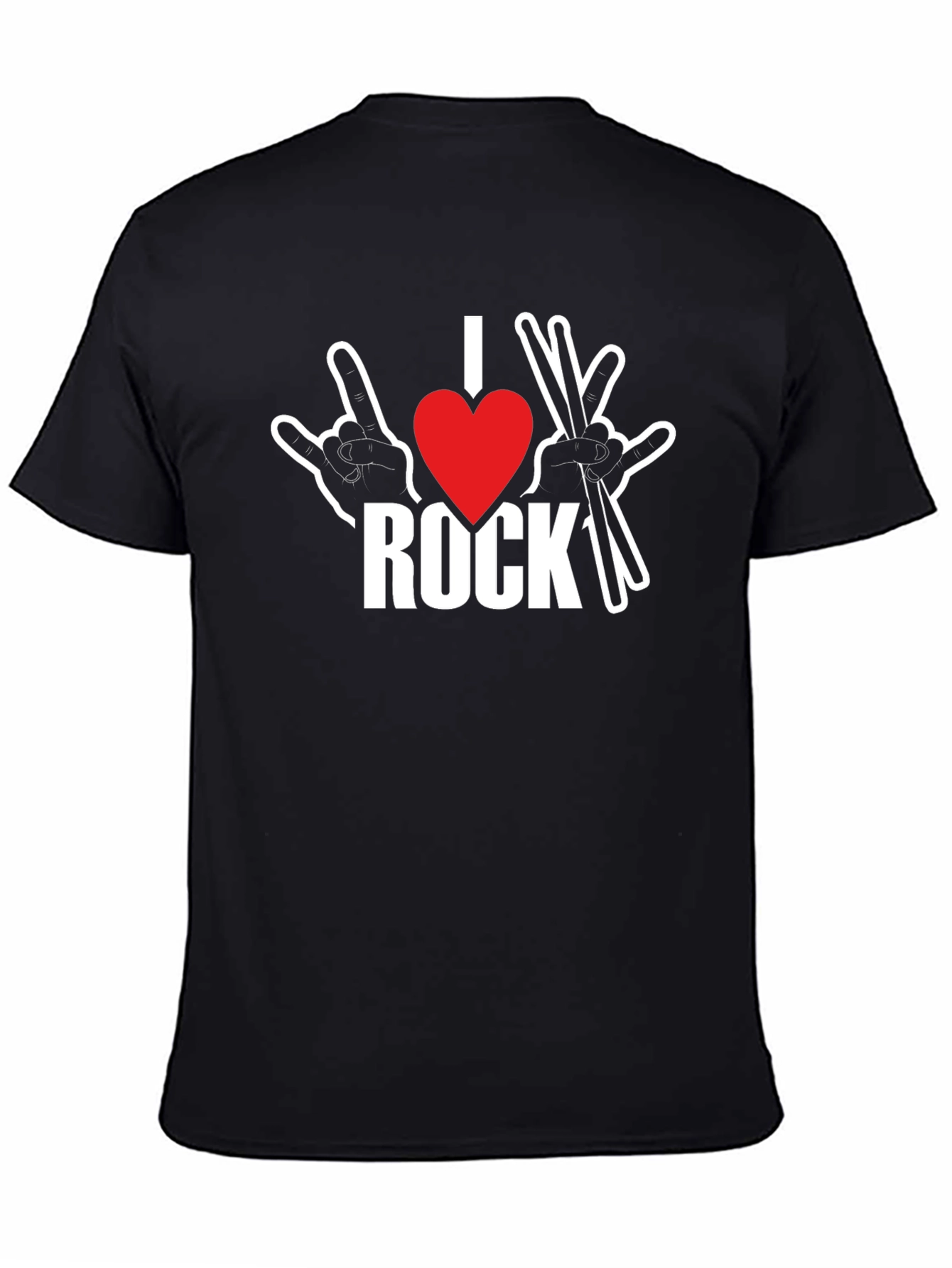 I Heart Rock Music T-Shirt Black