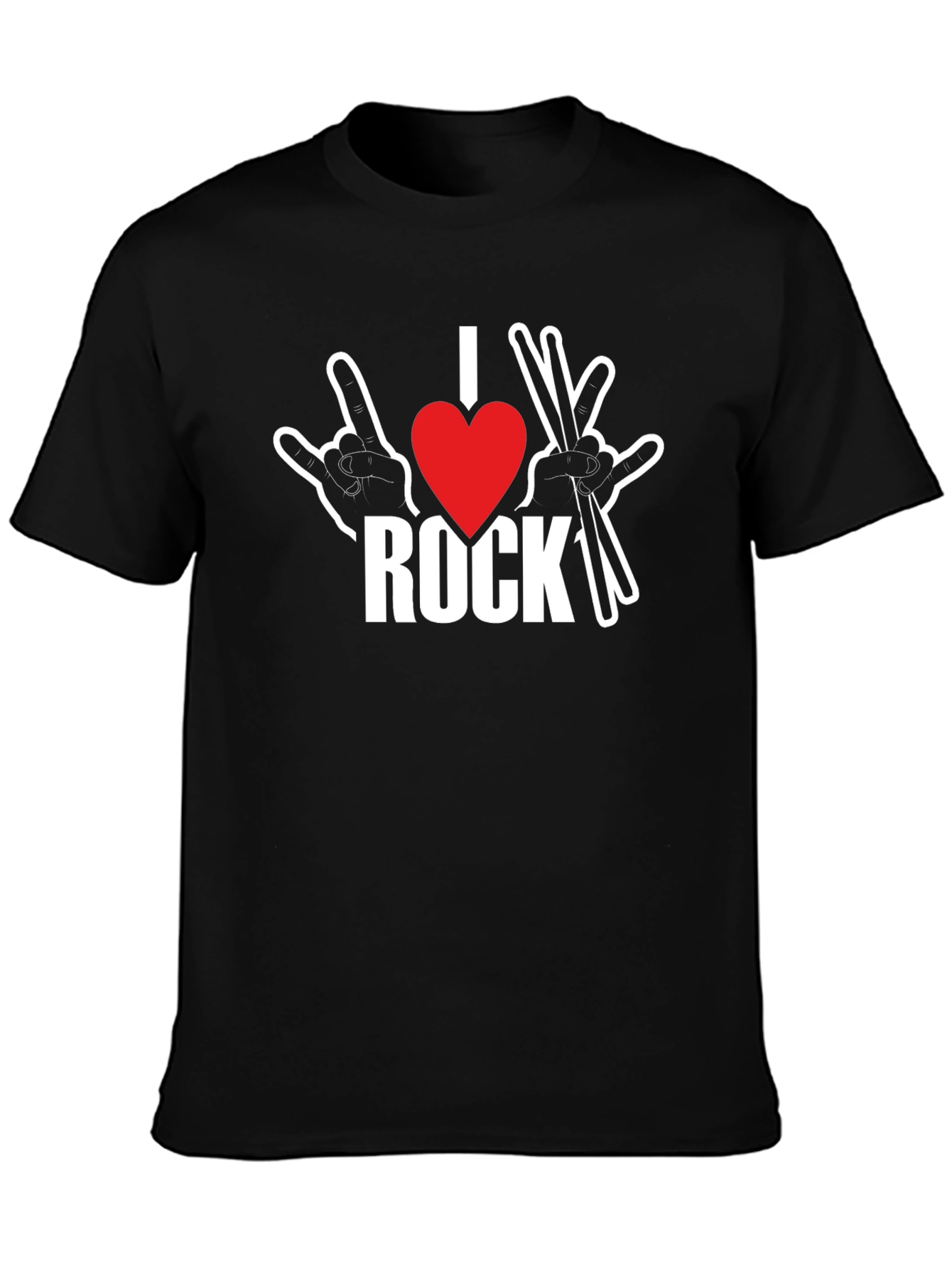 I Heart Rock Music T-Shirt Black