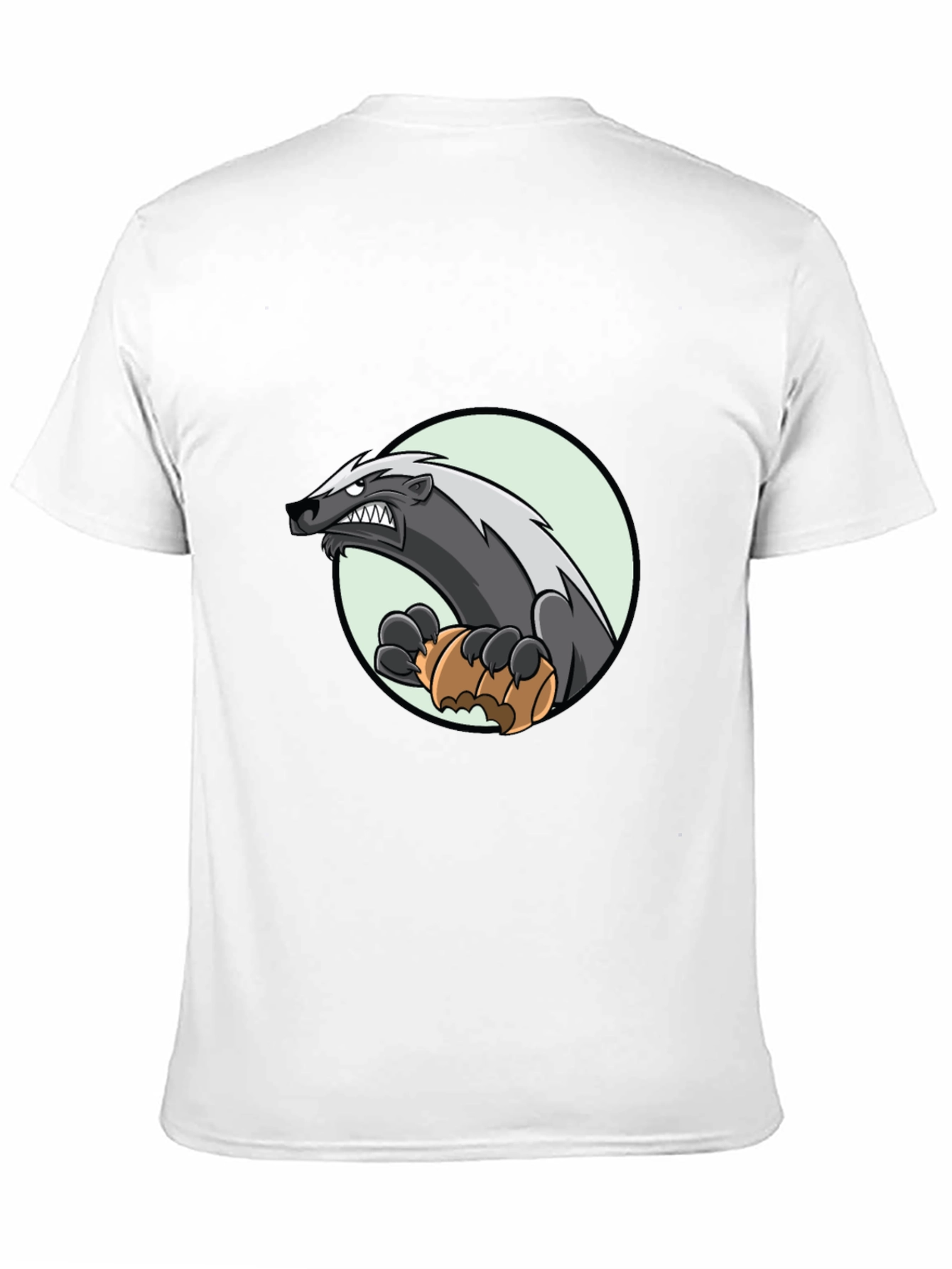 Badger Cartoon Graphic Tee - Black