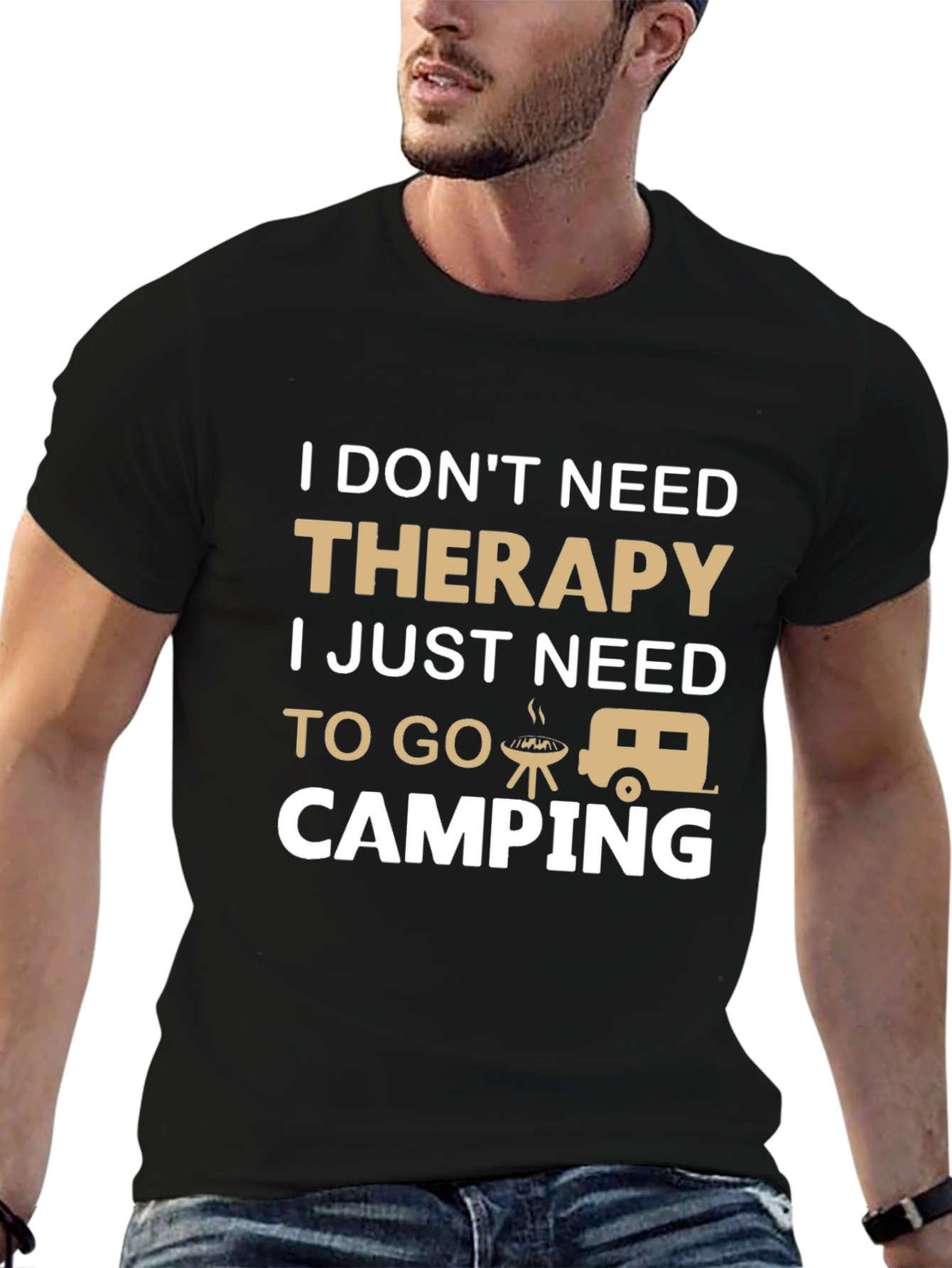 Therapy Camping T-Shirt - Funny Outdoor Adventure Tee