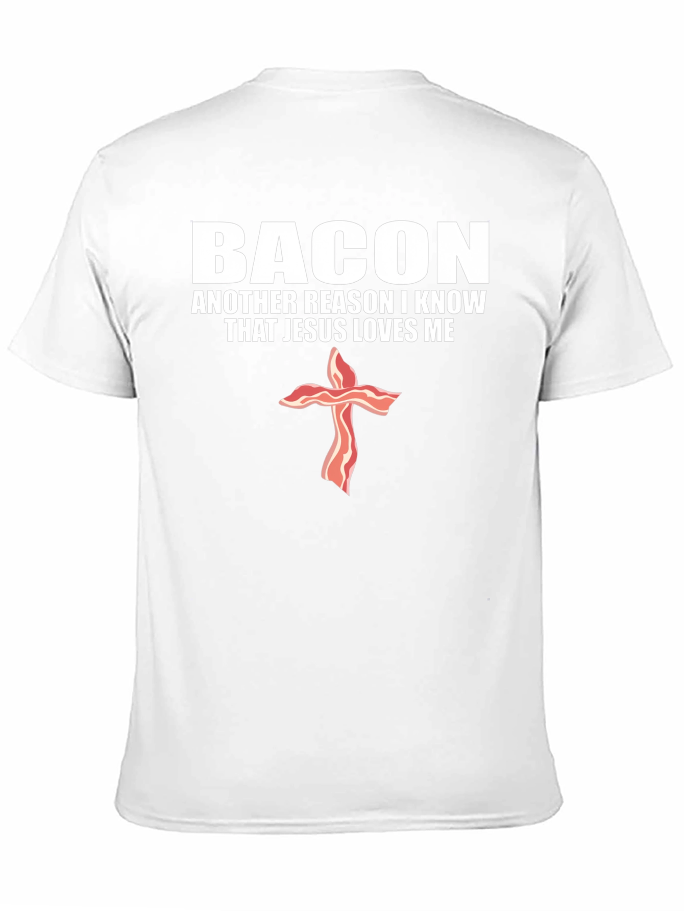 Bacon Jesus Loves Me Black T-Shirt