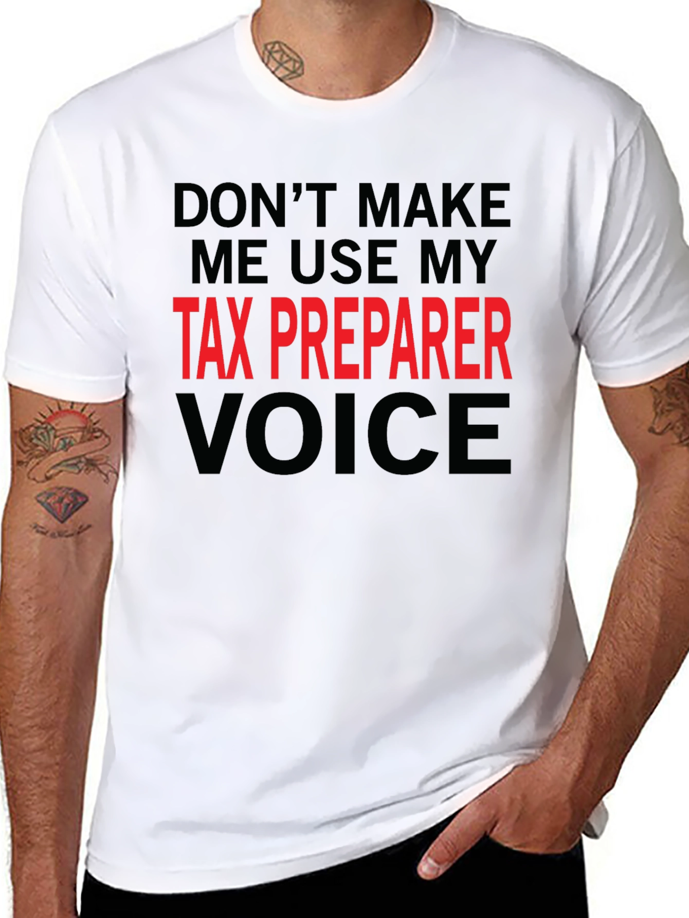 Tax Preparer Voice T-Shirt Funny Accountant Tee