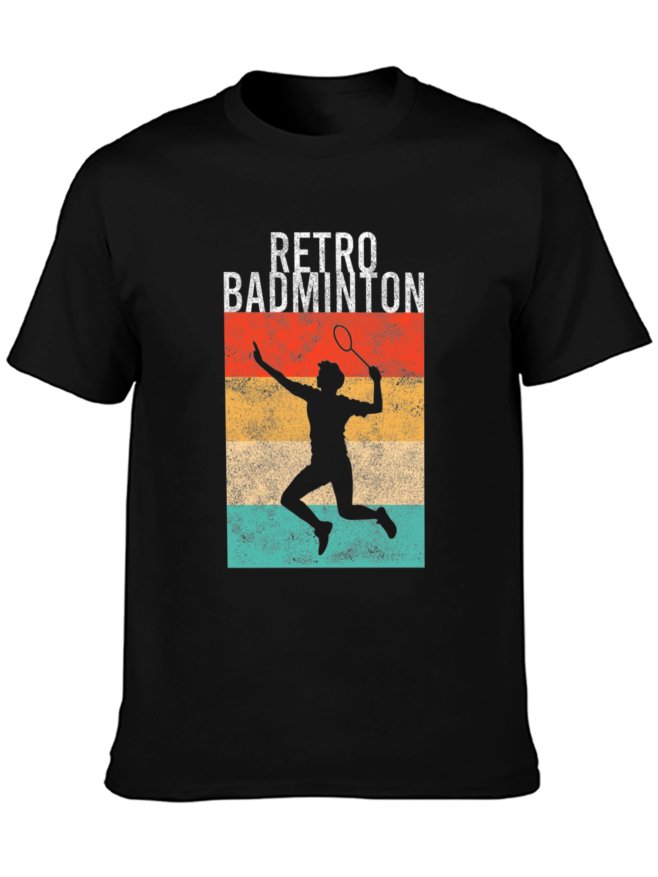 Retro Badminton Player Graphic Tee
