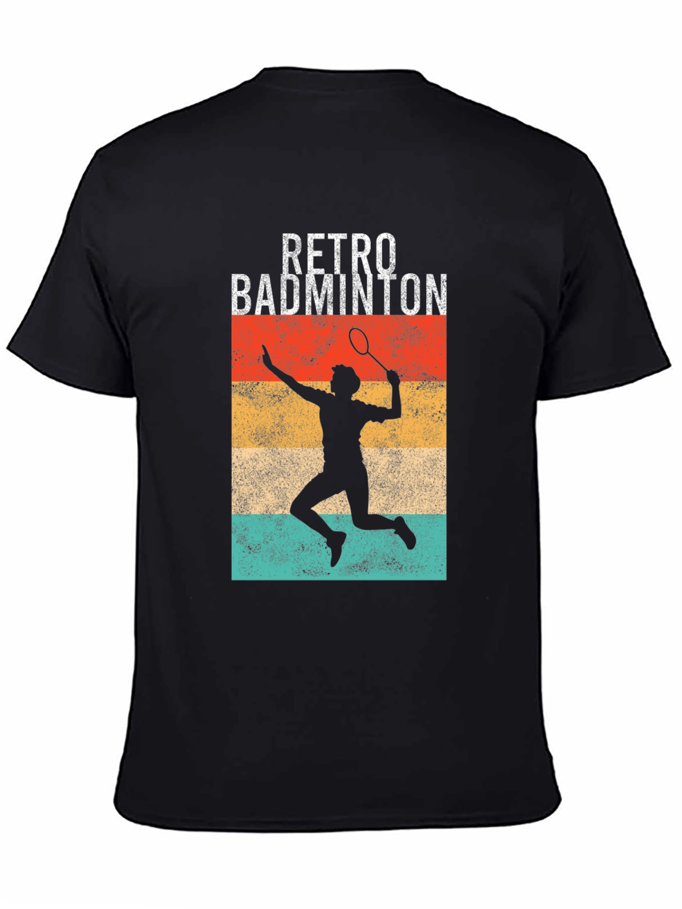 Retro Badminton Player Graphic Tee
