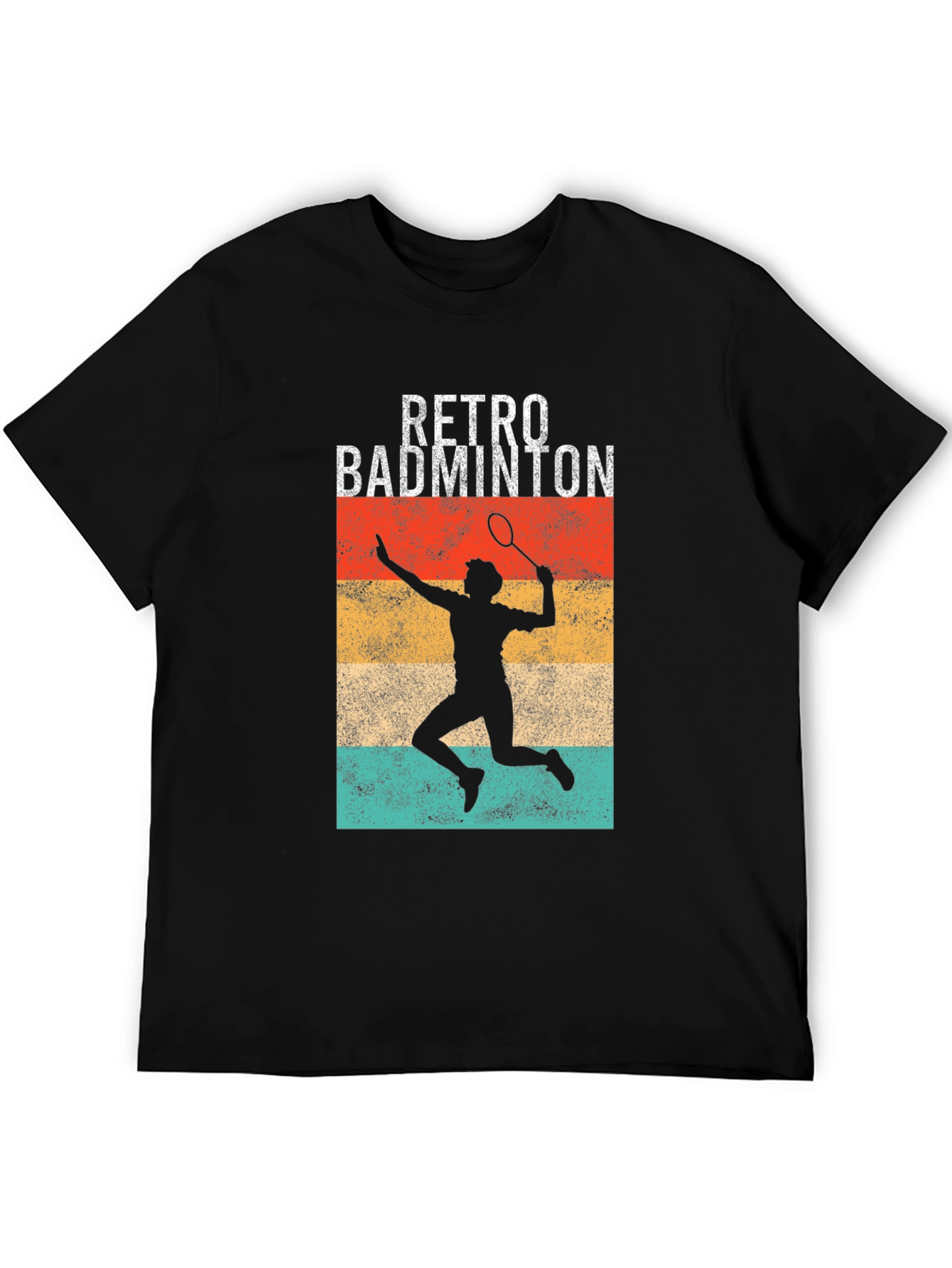 Retro Badminton Player Graphic Tee