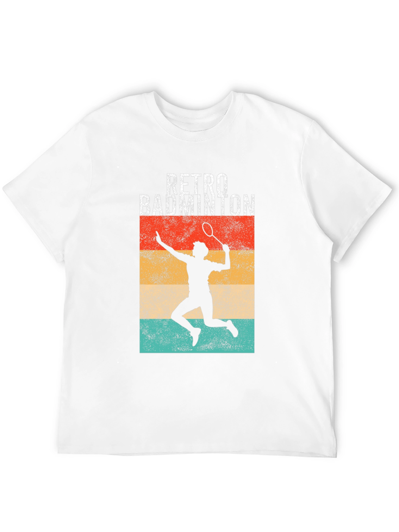 Retro Badminton Player Graphic Tee