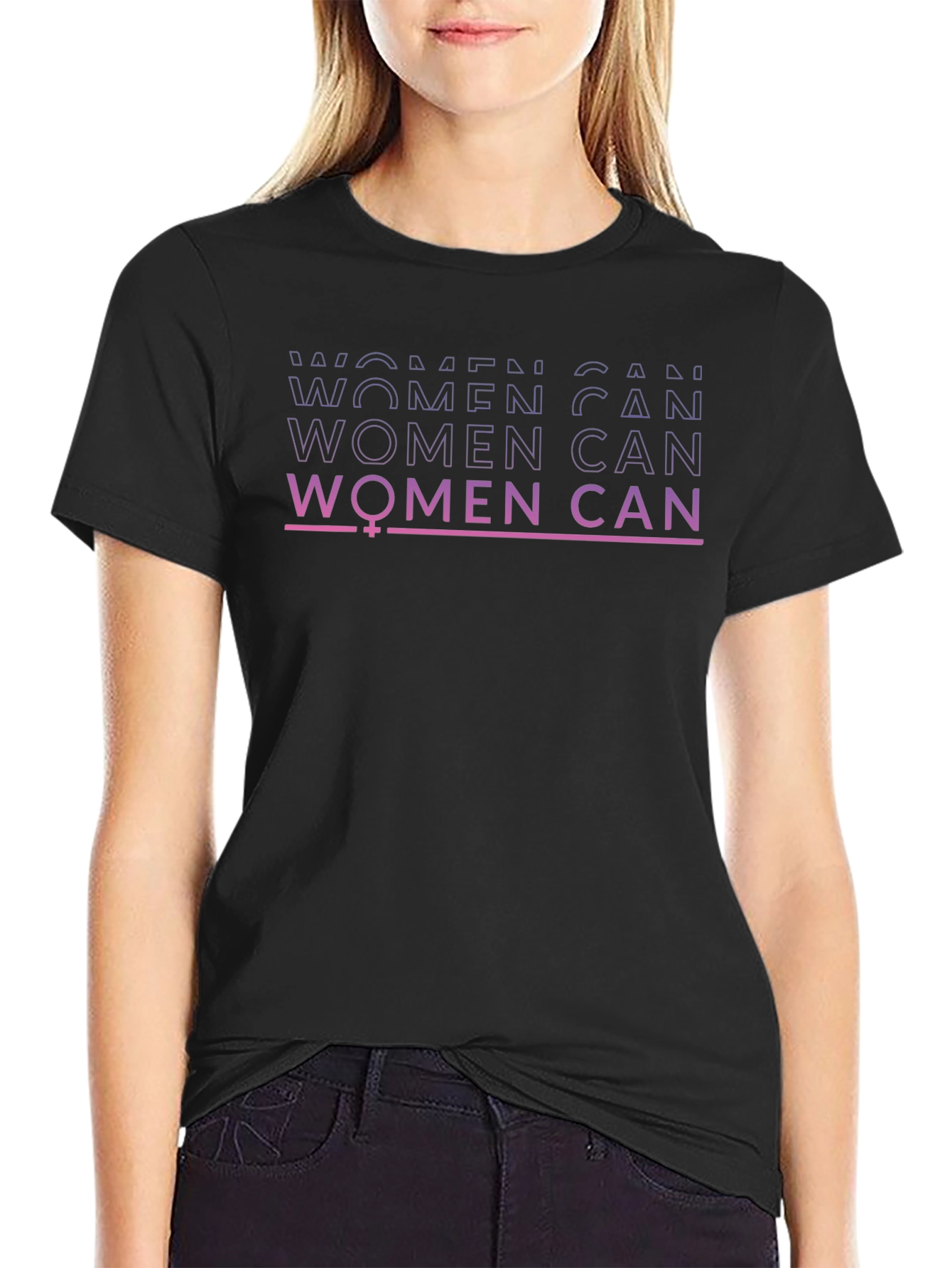Women Can Graphic Tee - Empowering Statement Shirt