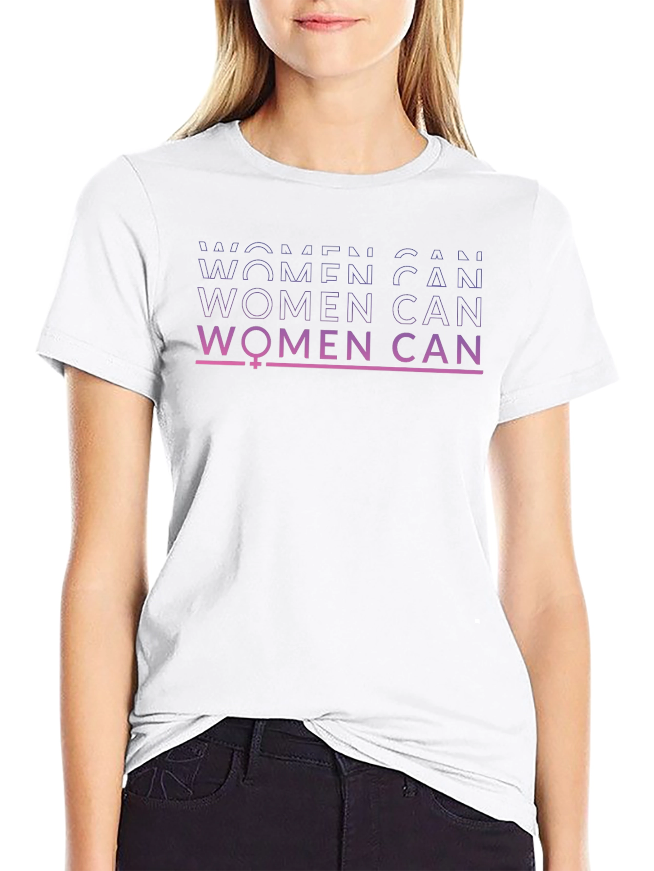 Women Can Graphic Tee - Empowering Statement Shirt