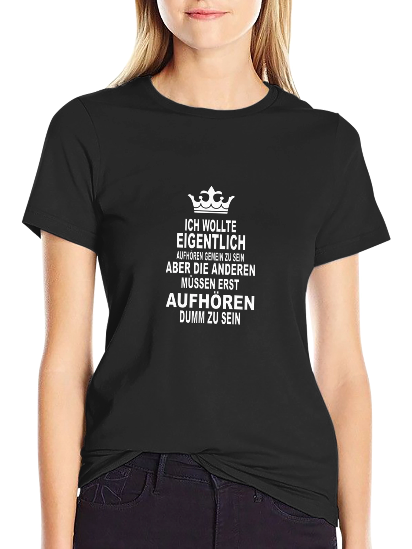 Sarcastic German T-Shirt - Ich Wollte Eigentlich