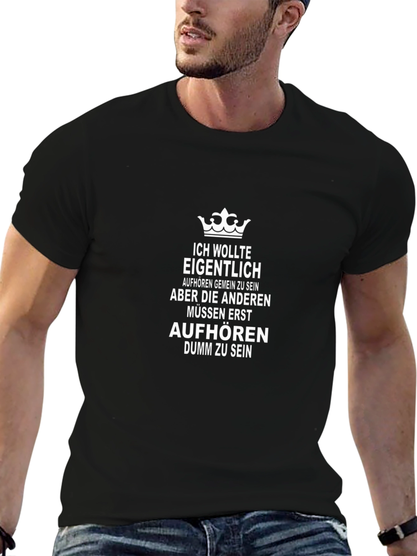 Sarcastic German T-Shirt - Ich Wollte Eigentlich