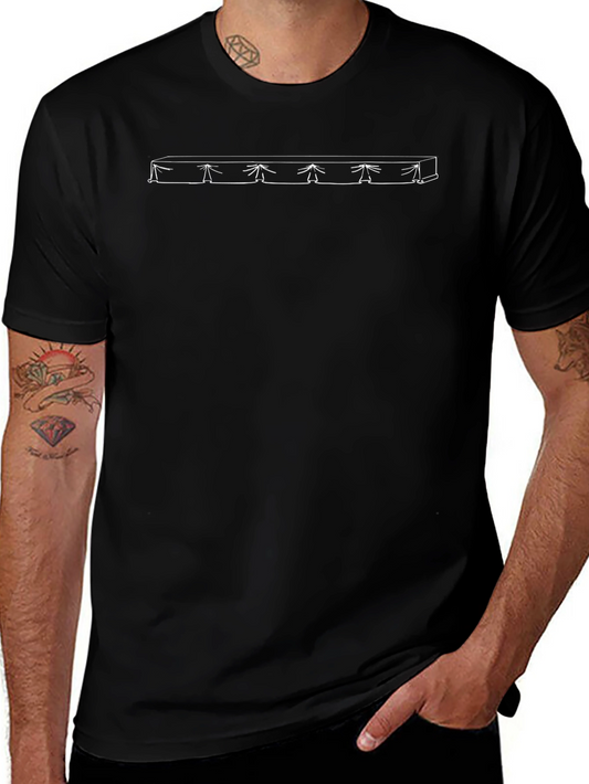 Abstract Line Art Graphic Tee - Casual Style