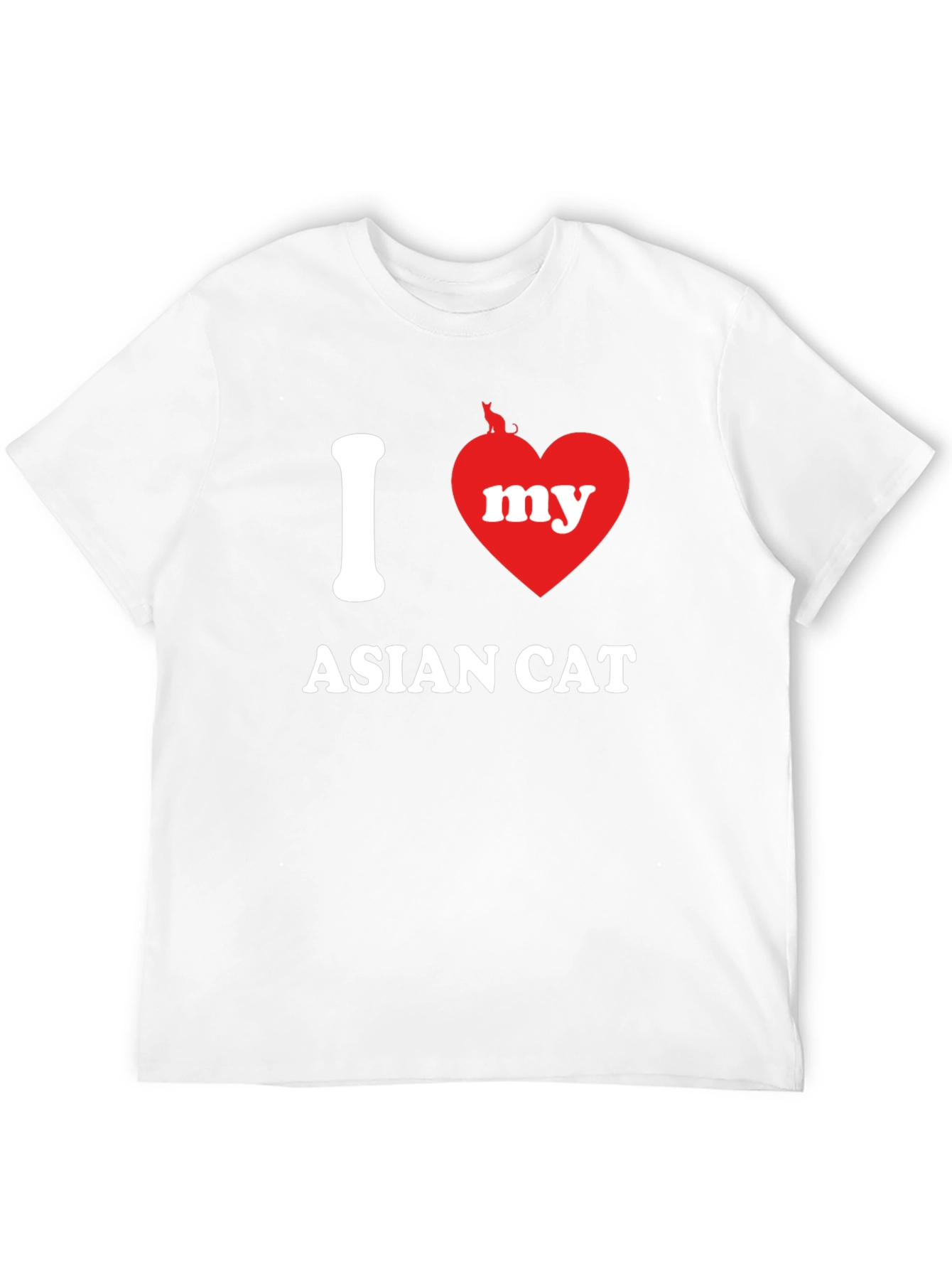 I Love My Asian Cat T-Shirt - Novelty Tee