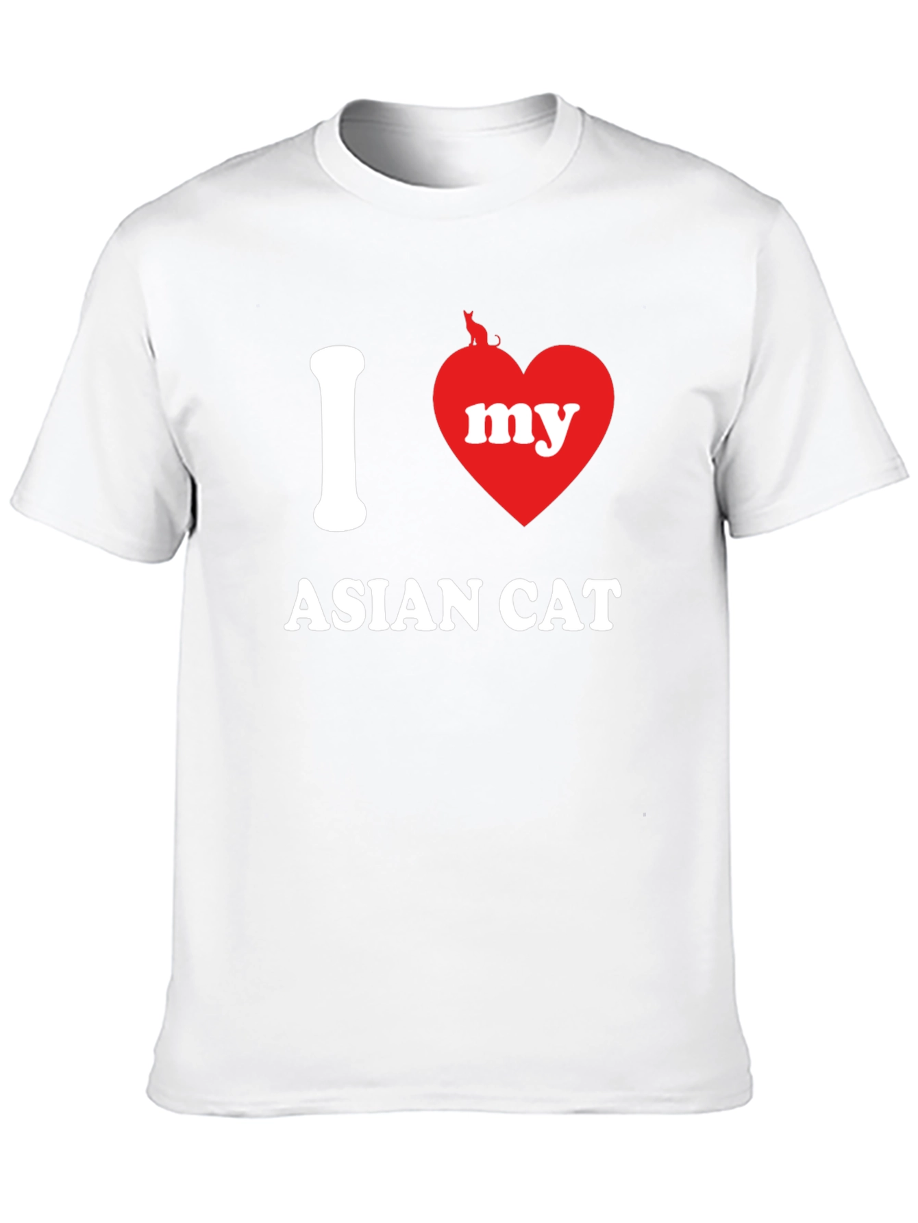 I Love My Asian Cat T-Shirt - Novelty Tee