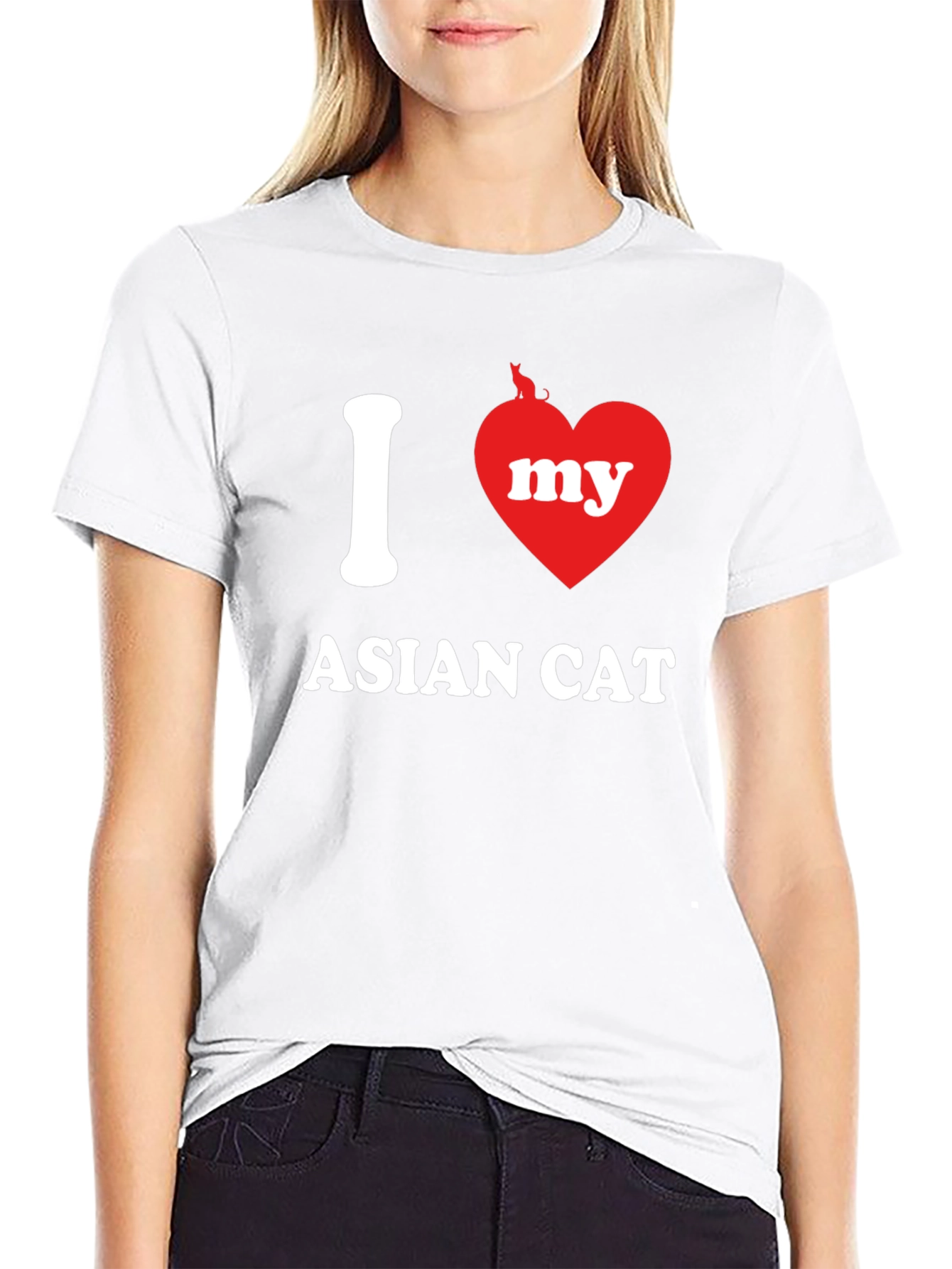 I Love My Asian Cat T-Shirt - Novelty Tee