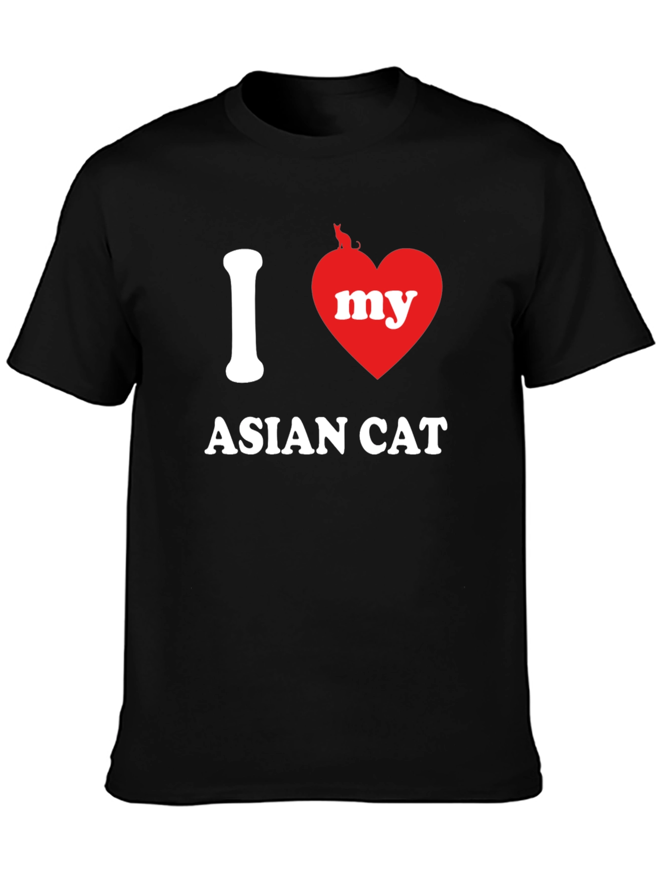 I Love My Asian Cat T-Shirt - Novelty Tee