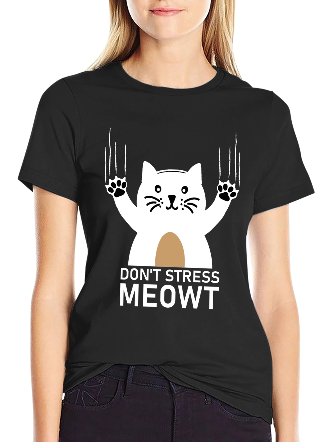Dont Stress Meowt Graphic T-Shirt