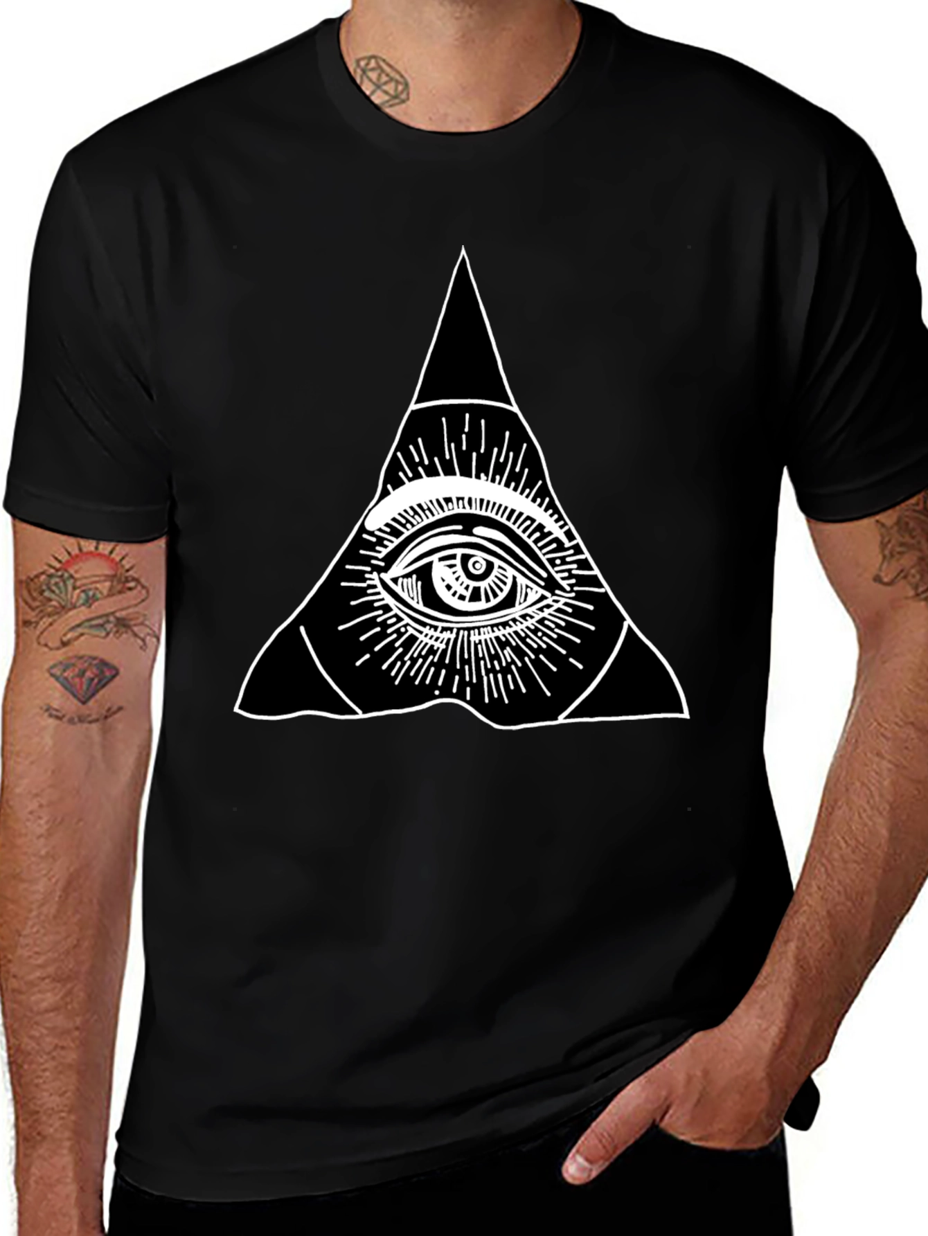 All Seeing Eye T-Shirt - Illuminati Pyramid Graphic Tee