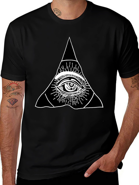 All Seeing Eye T-Shirt - Illuminati Pyramid Graphic Tee