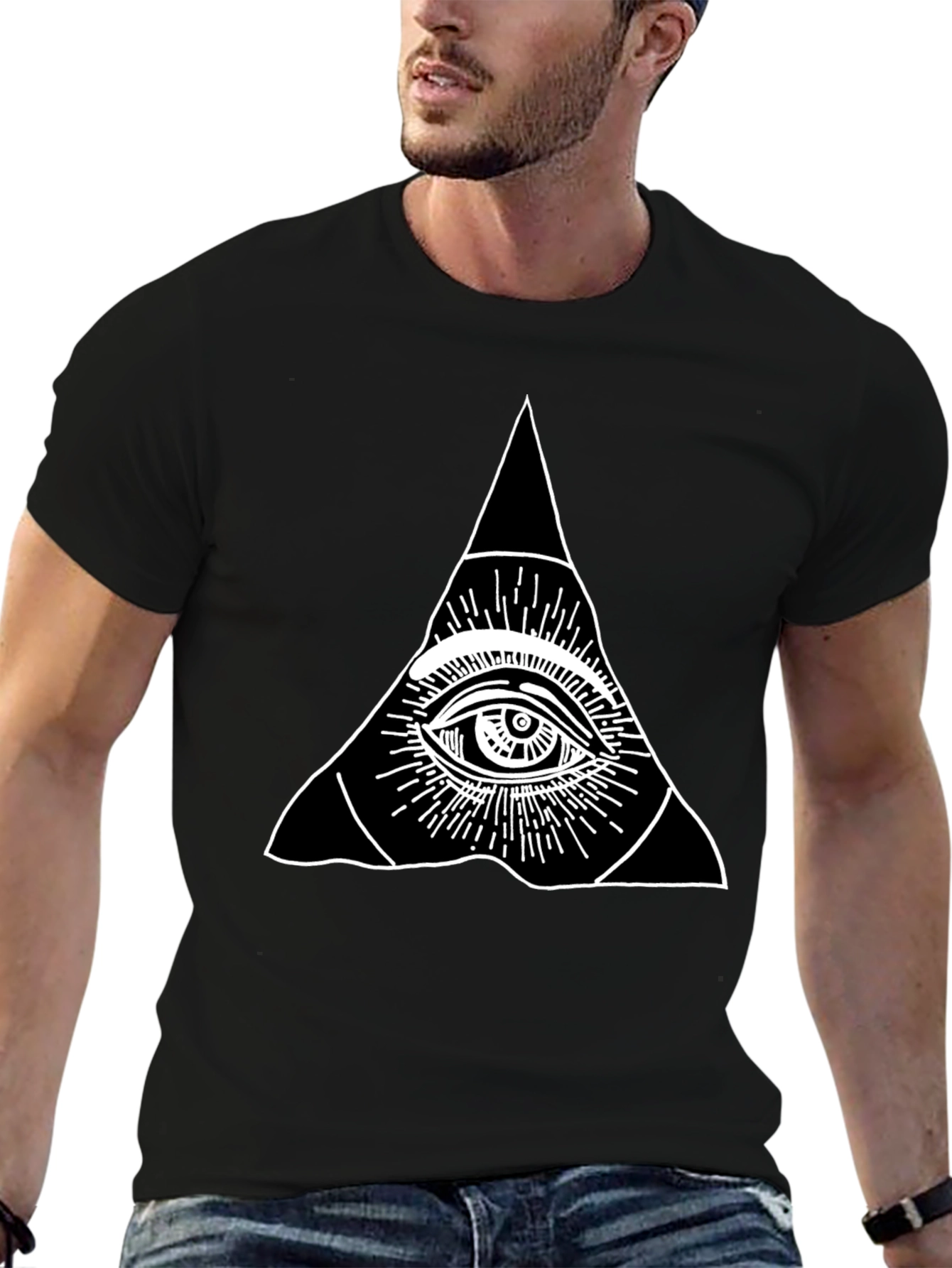 All Seeing Eye T-Shirt - Illuminati Pyramid Graphic Tee