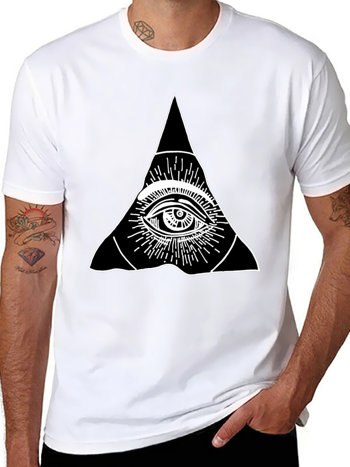 All Seeing Eye T-Shirt - Illuminati Pyramid Graphic Tee