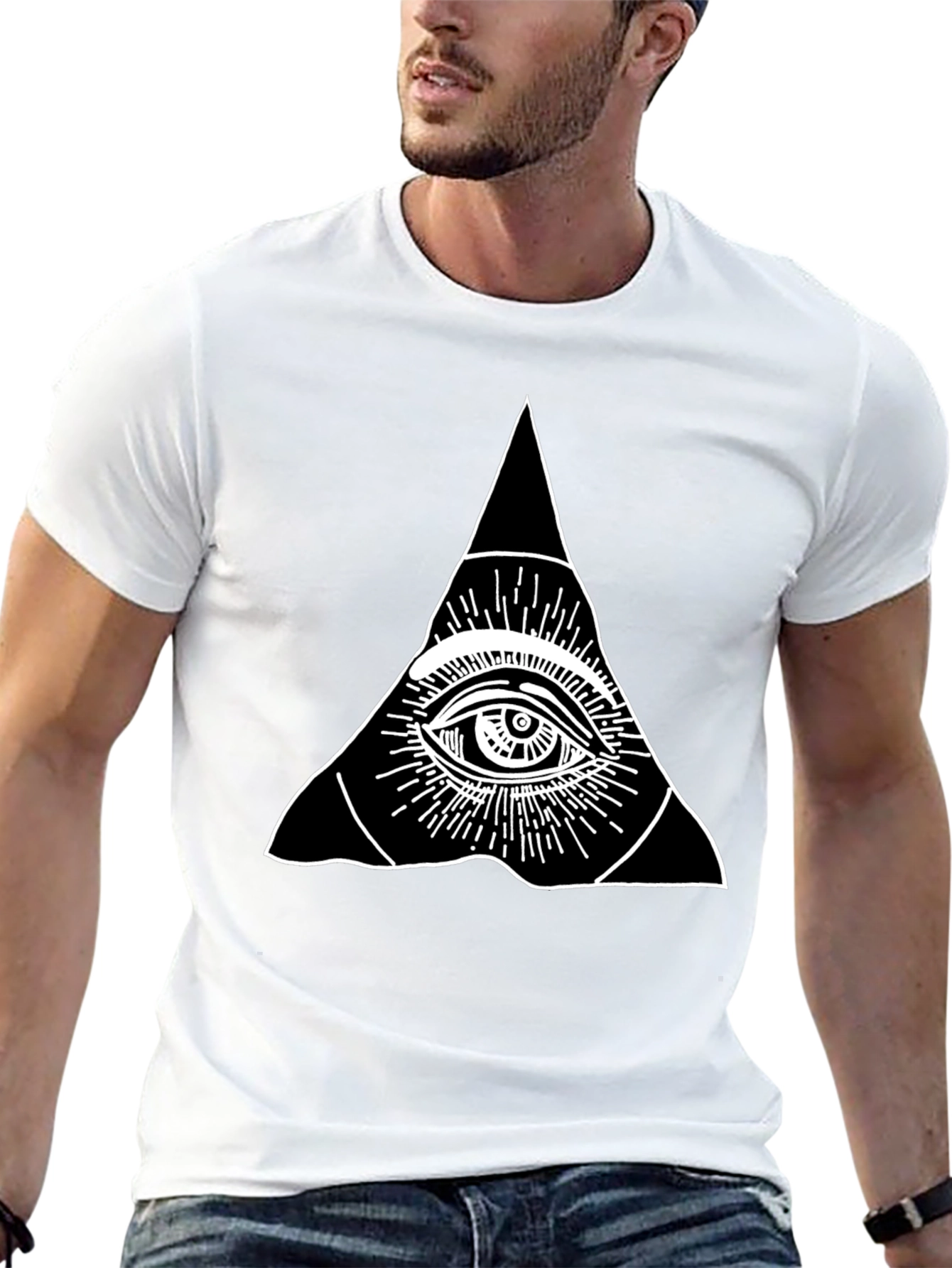 All Seeing Eye T-Shirt - Illuminati Pyramid Graphic Tee