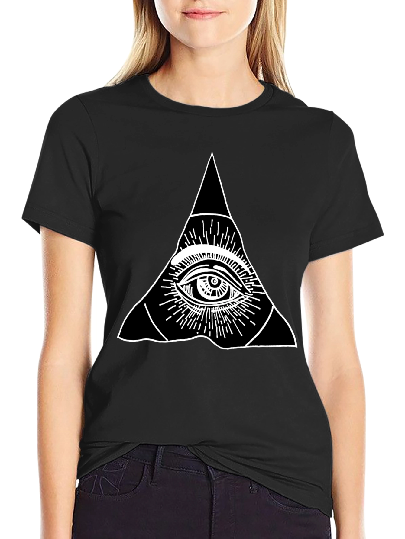 All Seeing Eye T-Shirt - Illuminati Pyramid Graphic Tee