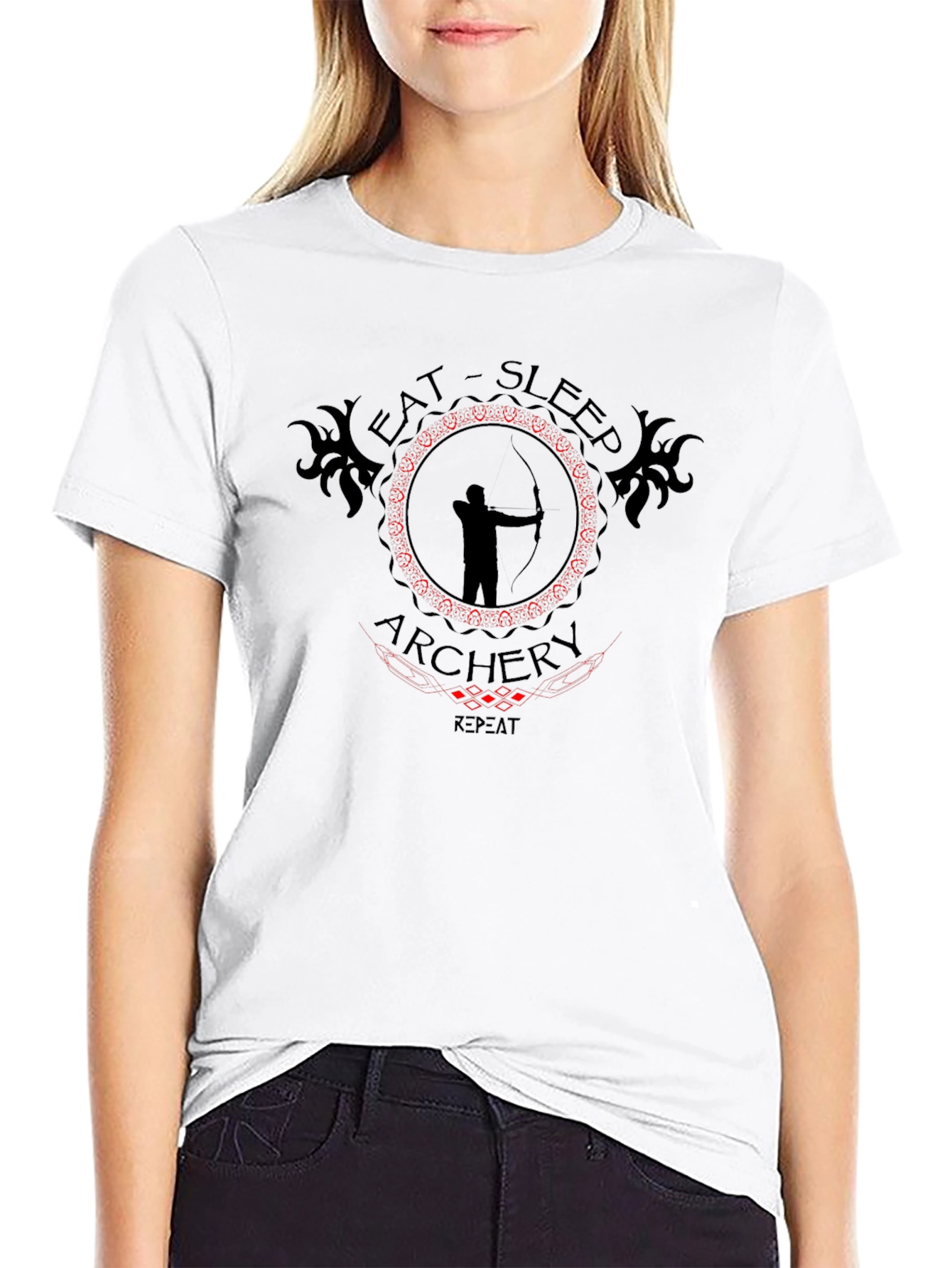 Eat Sleep Archery T-Shirt - Black Cotton Tee