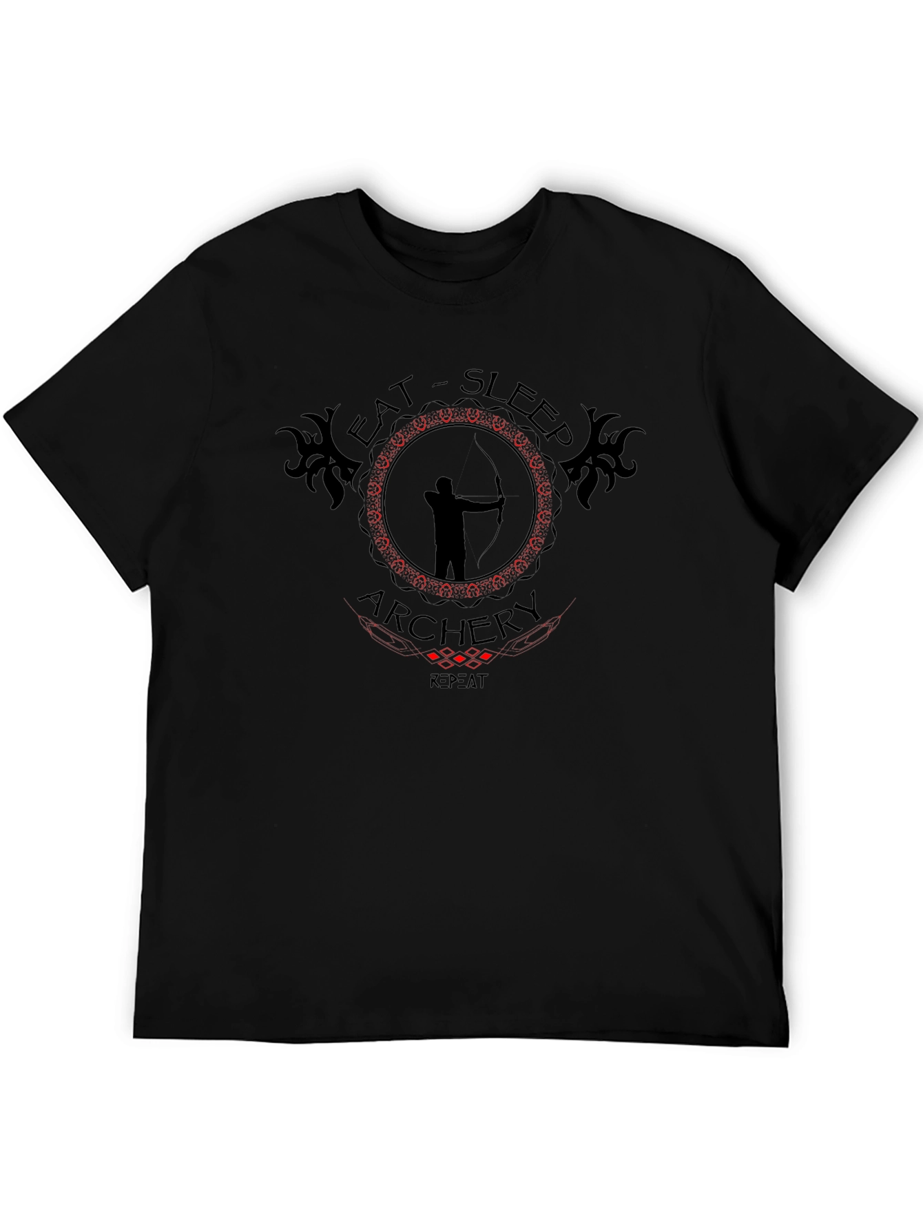 Eat Sleep Archery T-Shirt - Black Cotton Tee