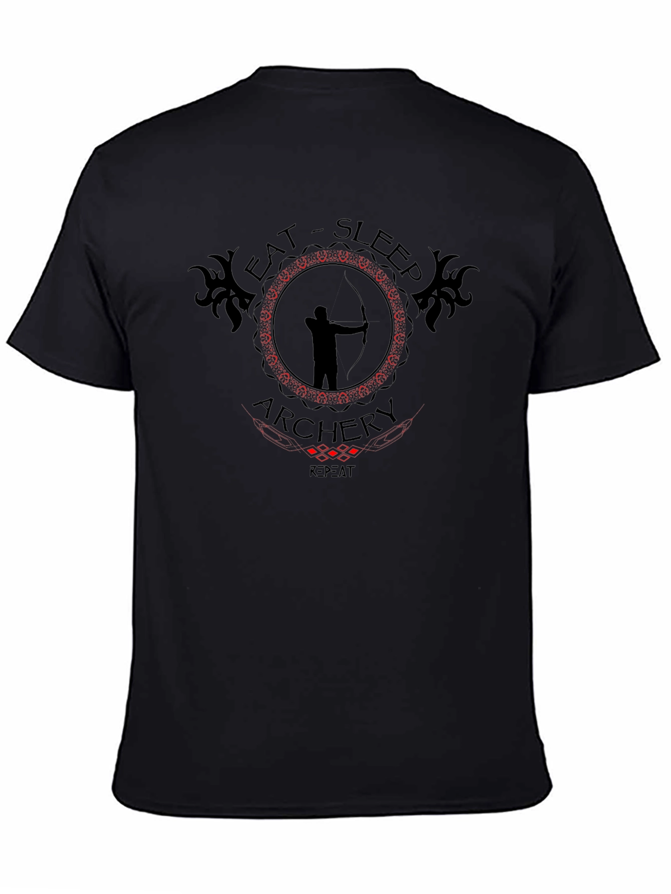 Eat Sleep Archery T-Shirt - Black Cotton Tee