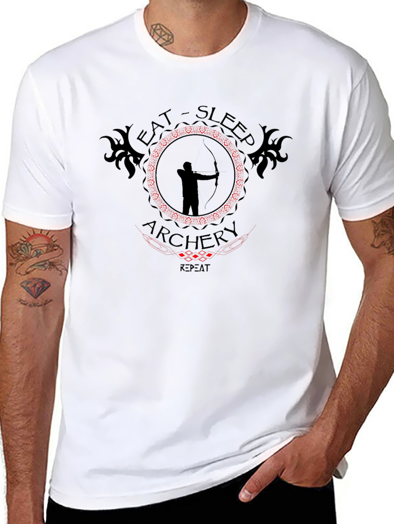 Eat Sleep Archery T-Shirt - Black Cotton Tee