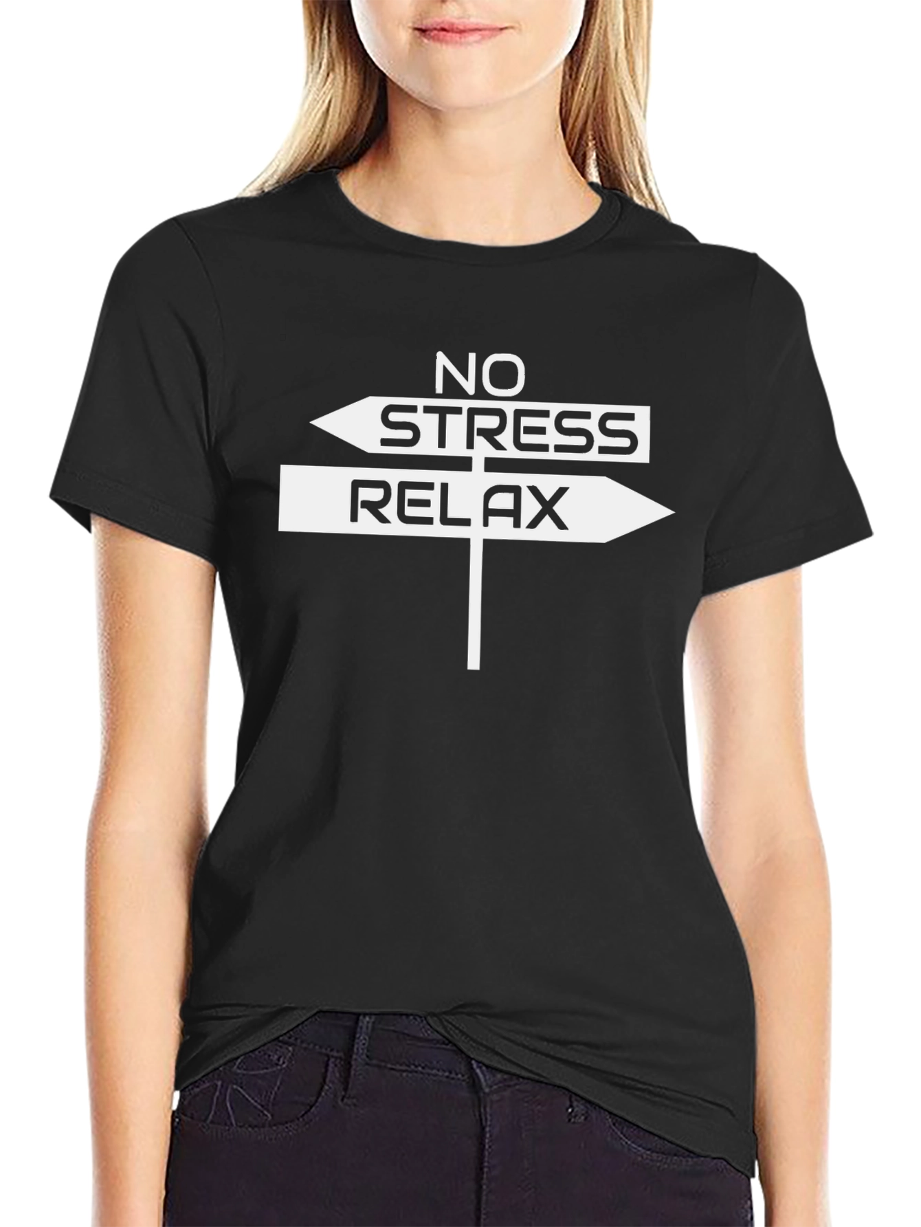 Relax T-Shirt - No Stress Directional Sign Tee