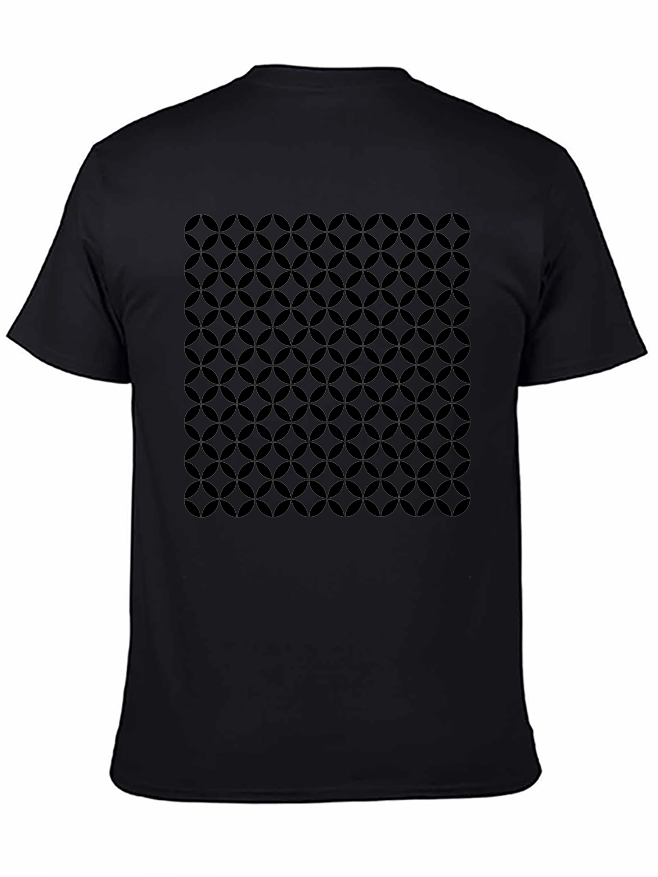 Stylish Black Circle Pattern T-Shirt
